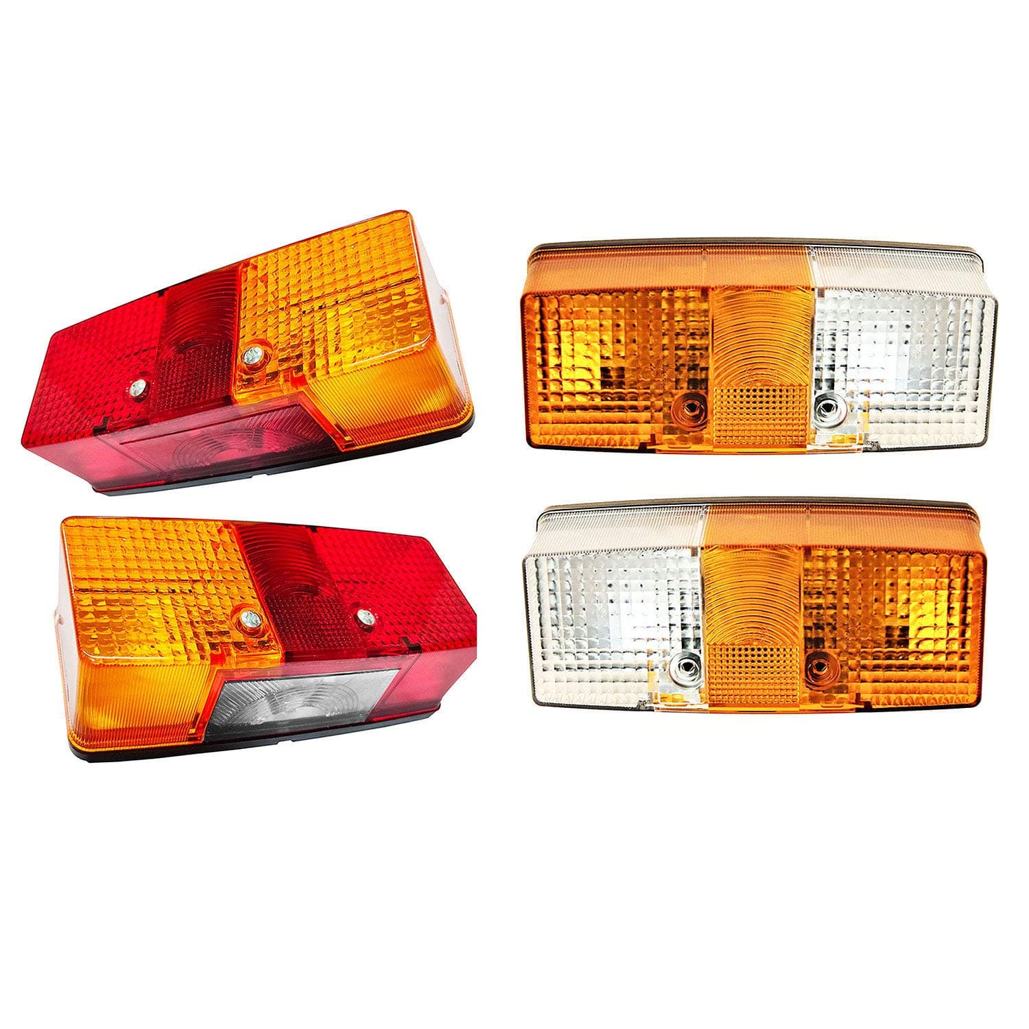 Front and Rear Turn Signal Assembly Tail Light Front Light with 12v Bulbs for Bomag | DAF | Kubota | Massey Ferguson
