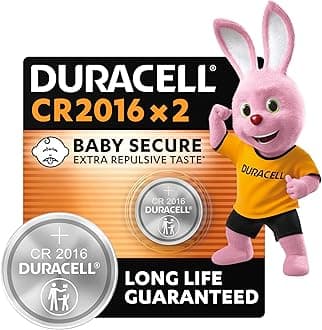 DURACELL 2016 Lithium Coin Batteries 3V (2 Pack) - Long-life Guaranteed - Baby Secure Technology - For Use in Key Fobs, Small Home Remotes, Fitness Watches - Baby Secure Packaging