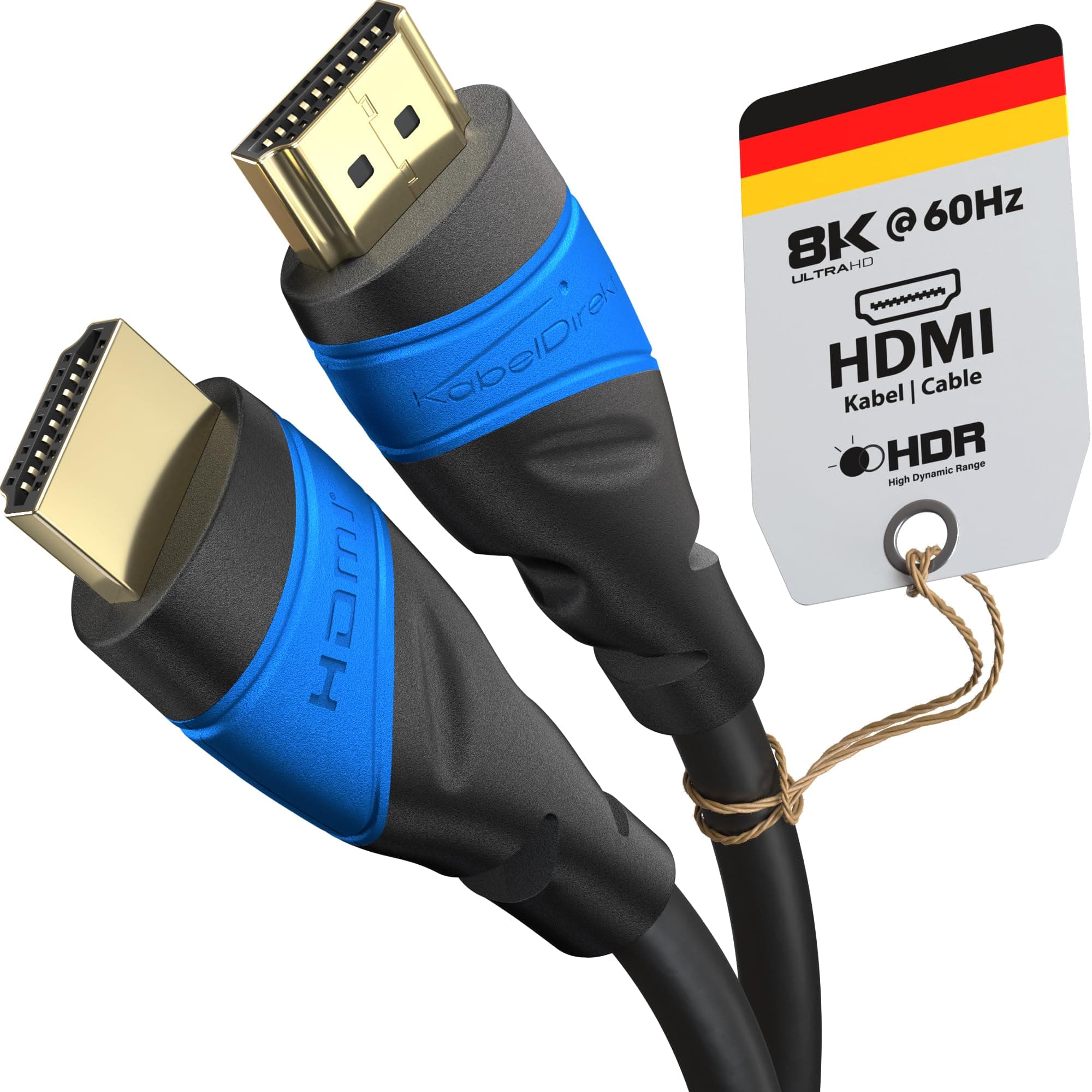 HDMI Cable 8K / 4K – 1.5ft – with A.I.S Shielding – Designed in Germany (supports all HDMI devices like PS5, Xbox, Switch – 8K@60Hz, 4K@120Hz, High Speed HDMI cord with Ethernet, black) by CableDirect