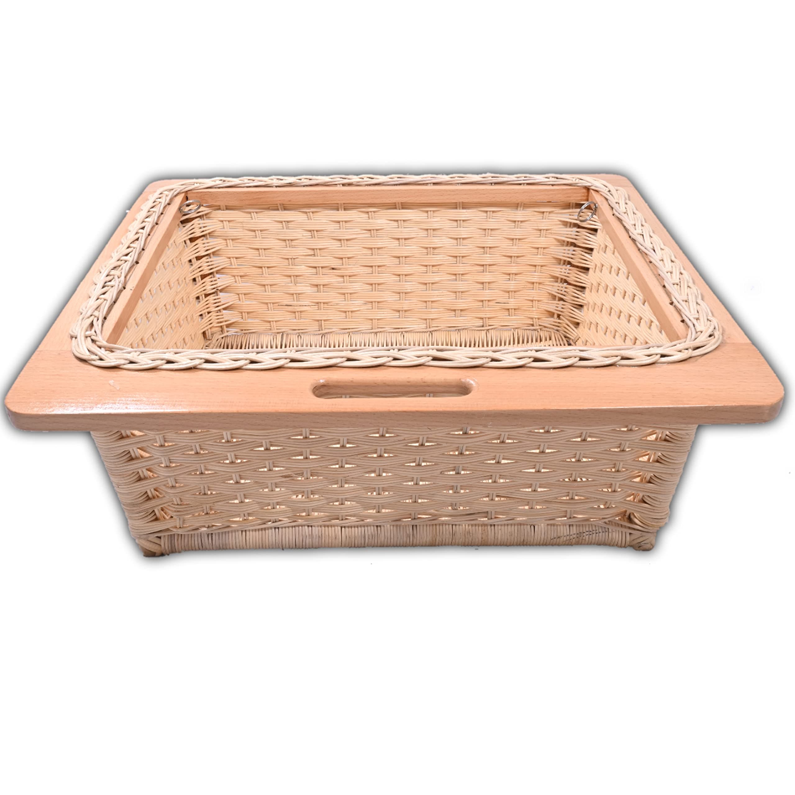 Wicker Basket for Modular Kitchen 16.25 INCH W X 20 INCH L X 8 INCHH (22.25 W X 20 L X 6 H (INCHES))