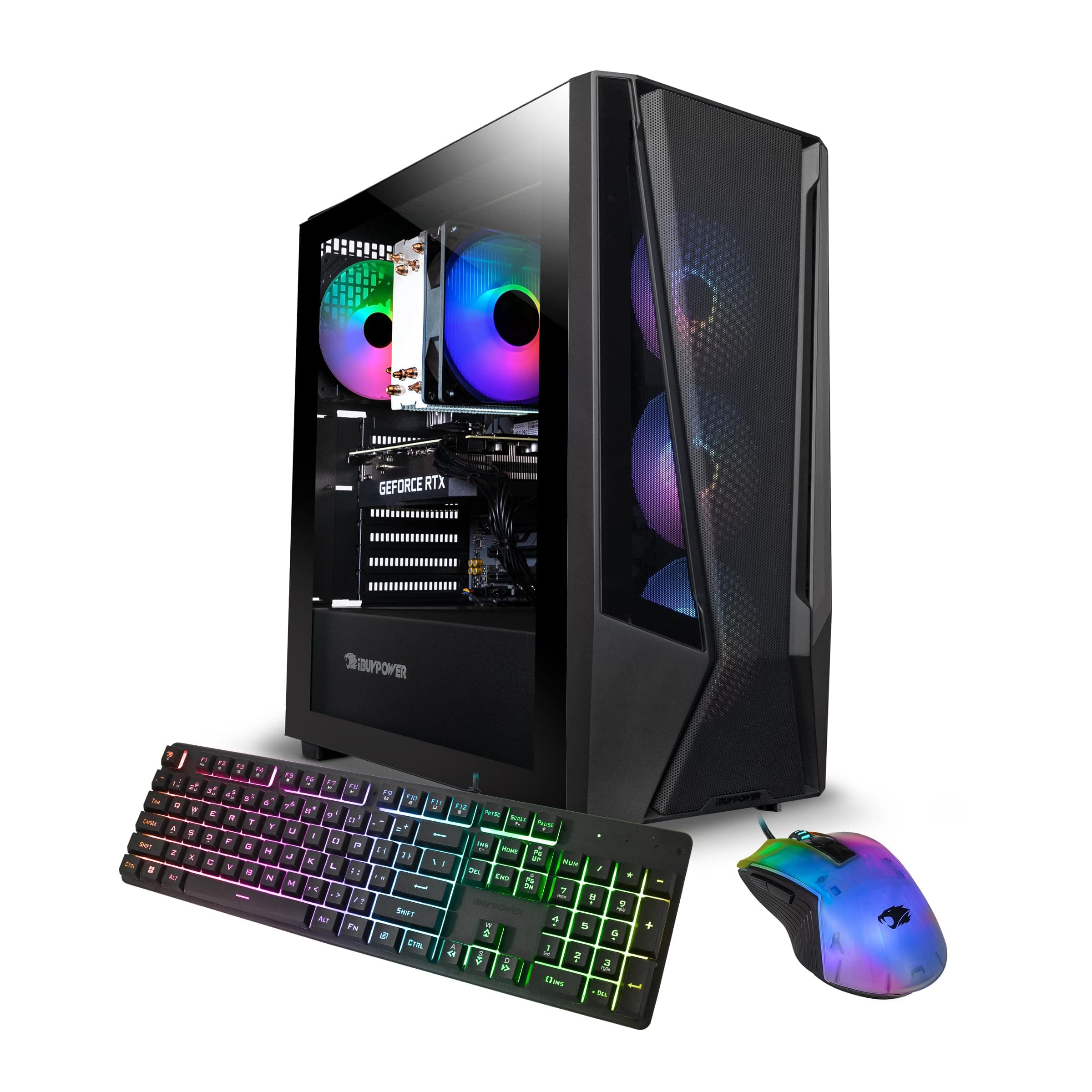 TraceMesh 7 Gaming Desktop PC, 14th Gen Intel 20-Core i7-14700F, NVIDIA GeForce RTX 4060, 32GB DDR5 RAM, 2TB SSD, Gaming Keyboard and Mouse, Windows 11 Home