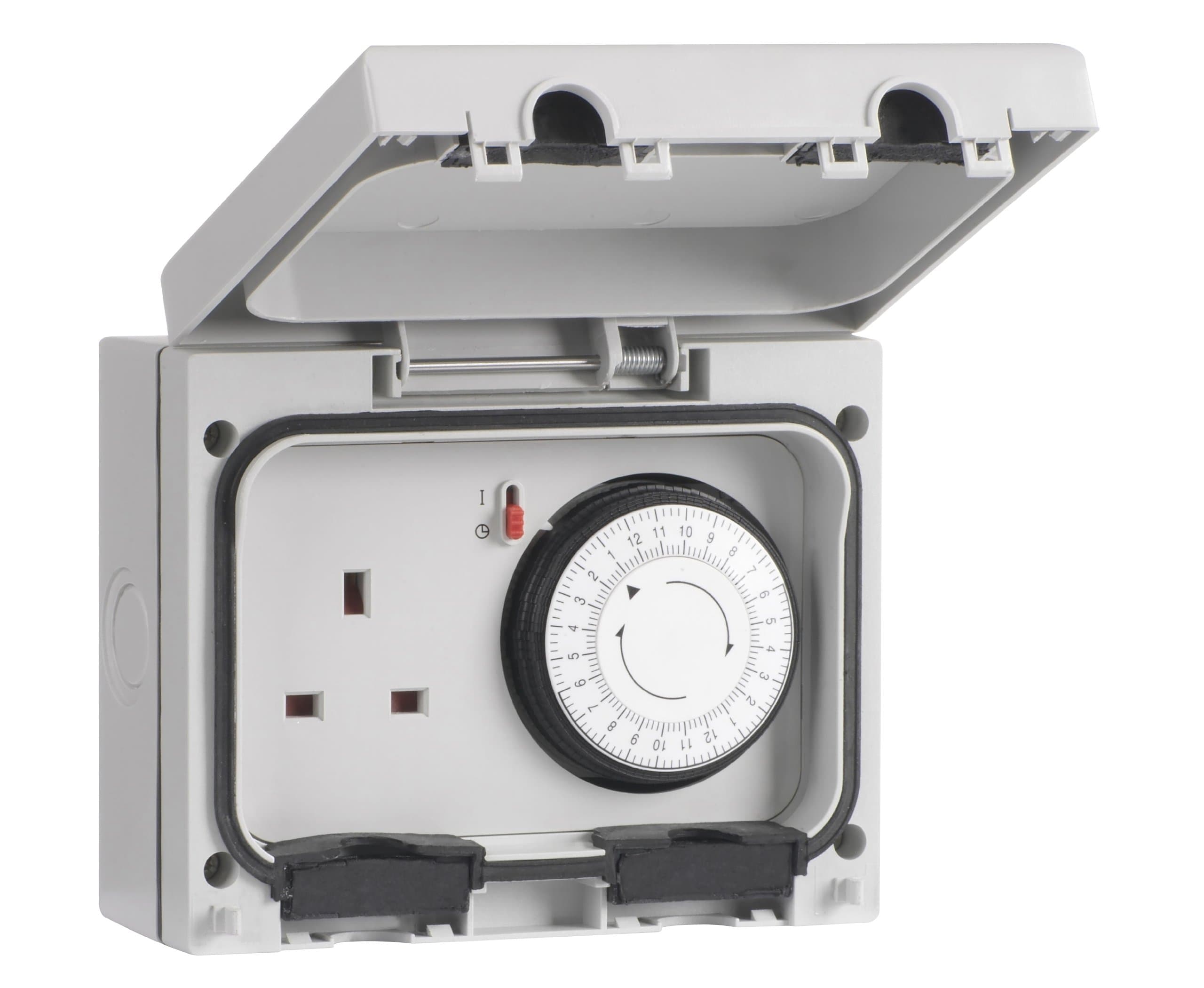 SMJ Electrical E61MTB-N Single IP66 Socket with Mechanical Timer