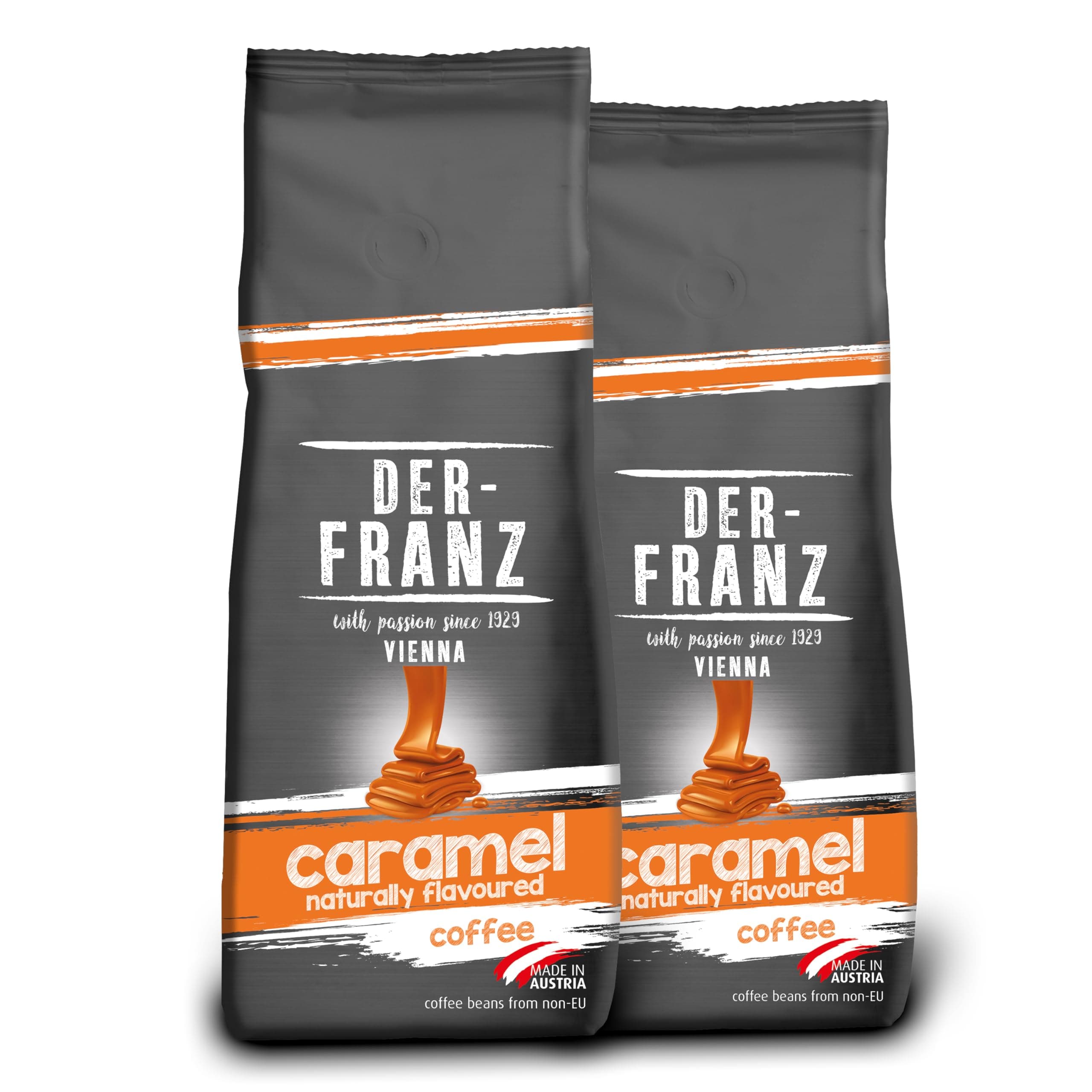 Coffee, flavoured with mit Caramel, ground, 2 x 500 g