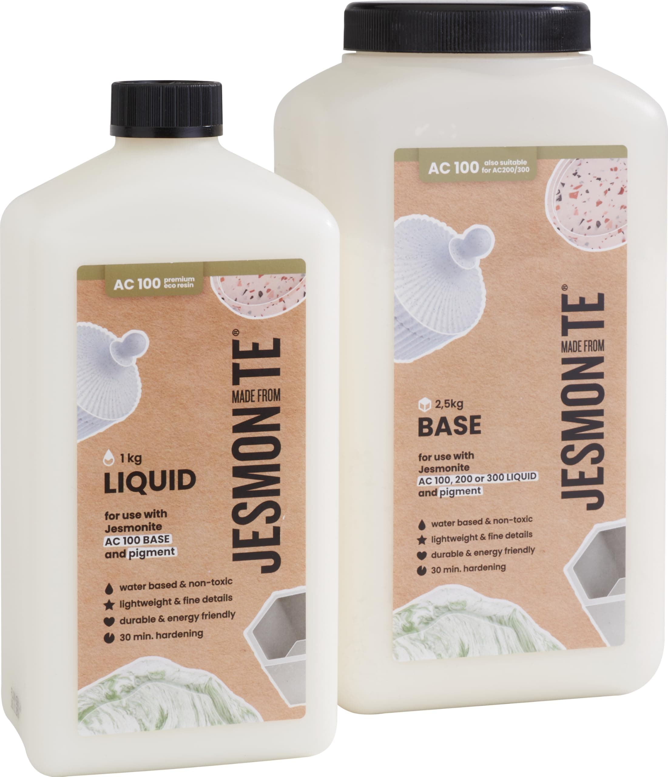 Jesmonite AC 100 Base Liquid 500 ml + Base Powder 1.25 kg