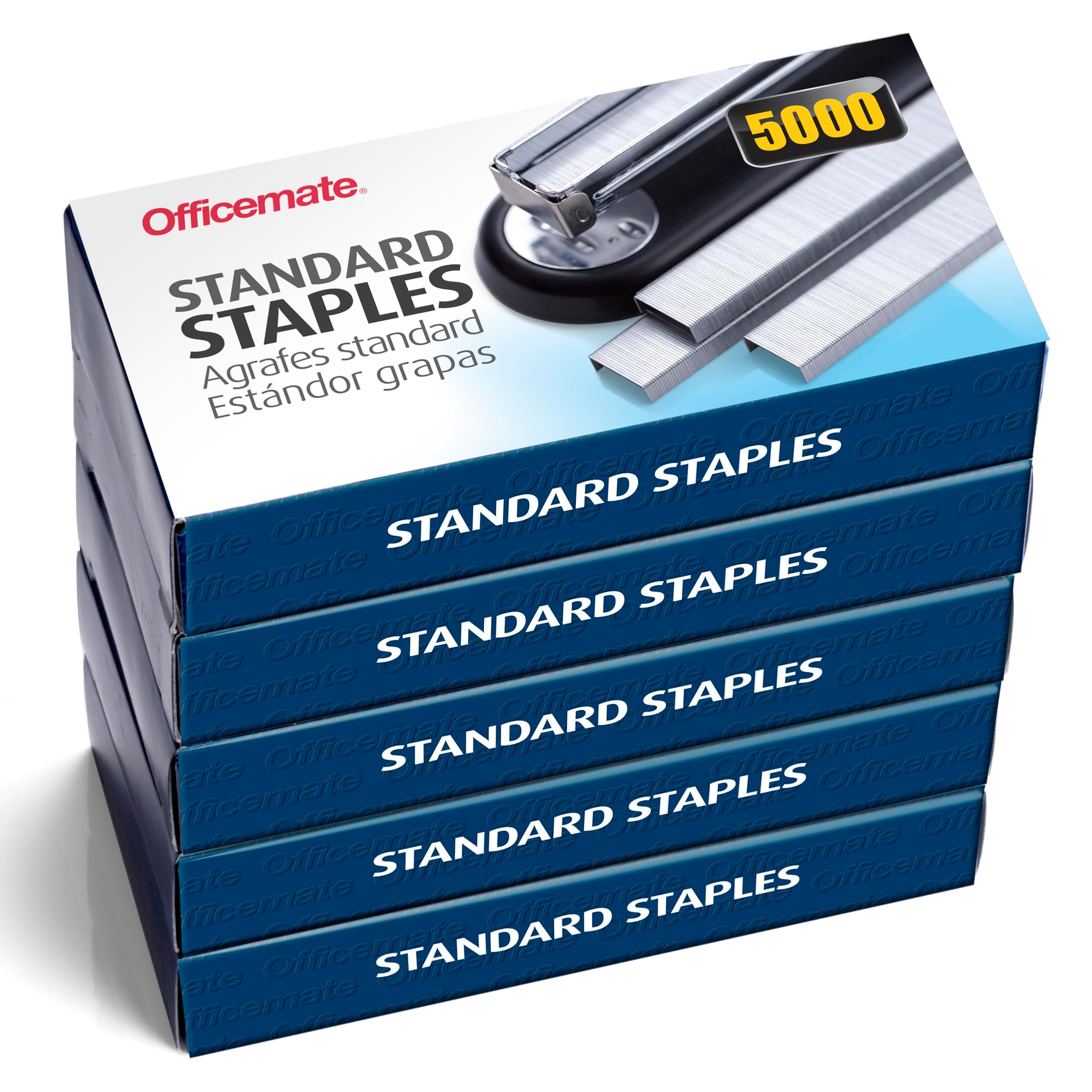 Officemate Standard Staples, 5 Boxes General Purpose Staple (91925)