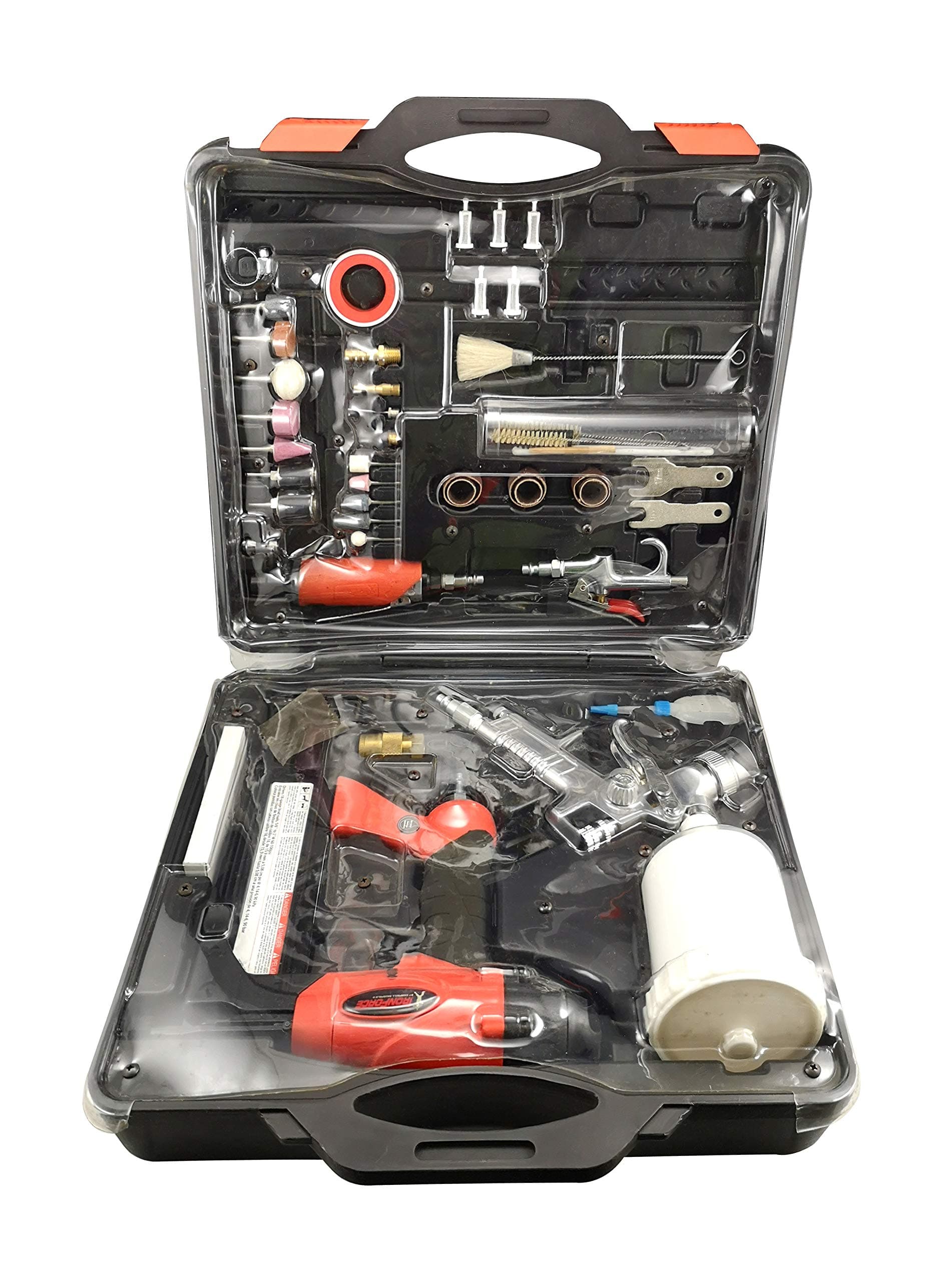 DP Dynamic PowerIron force 64 Piece Paint Spray Gun, Air Nailer and Die Grinder Kit D-DP49640