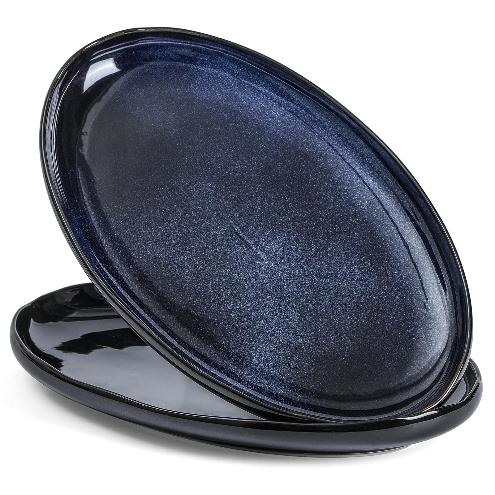 vicrays Serving Platter Ceramic Tray Plates Extra Large Oval 14.5 Inch Porcelain Dinner Plates Long Serving Dish Set Entertaining Party Restaurant Food Meat Sushi Fish Turkey Platter