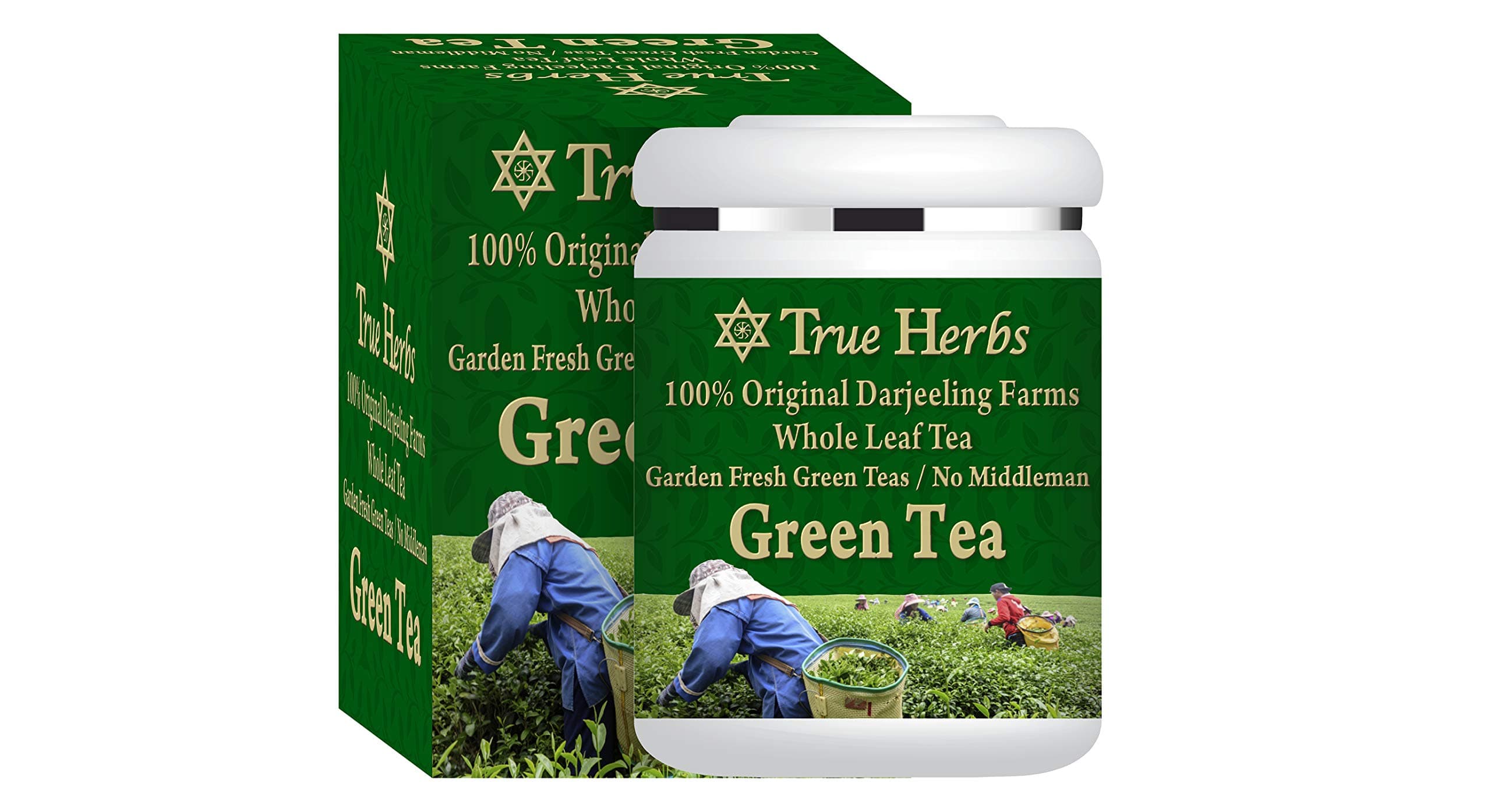 True Herbs Darjeeling First Flush Long Leaf Green Tea 175Grams (115 cups)