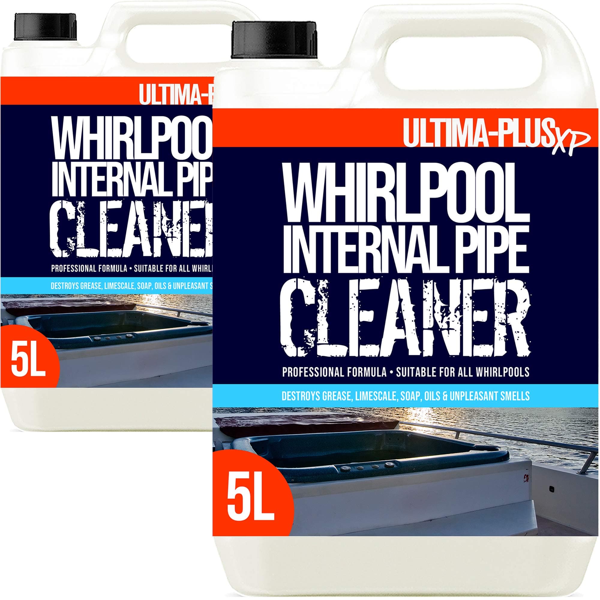 ULTIMA-PLUS XP Whirlpool Internal Pipe Cleaner - Deeply Cleans & Removes Limescale, Dirt & Odours - Suitable for all Whirlpools (10 Litres)