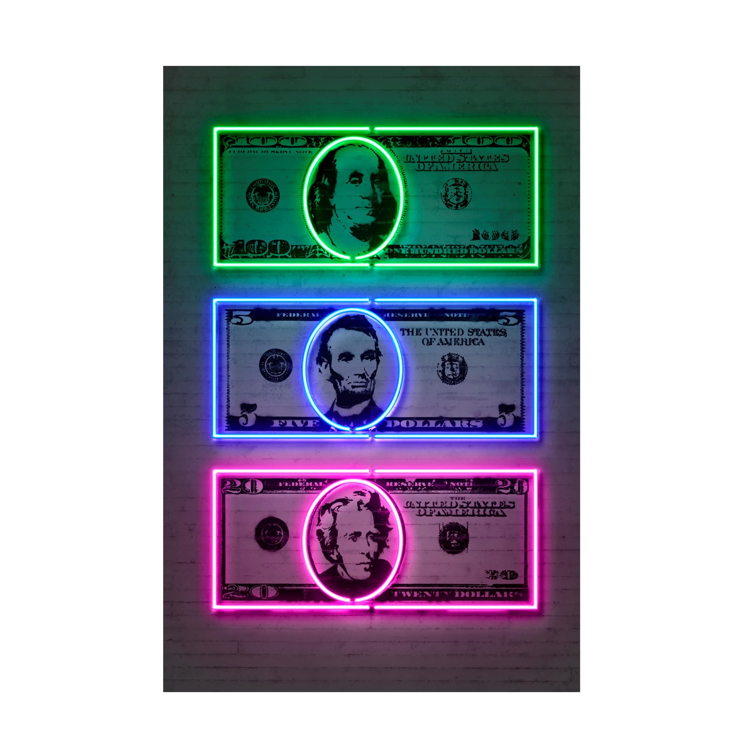 Octavian Mielu 'Dollars' Canvas Art