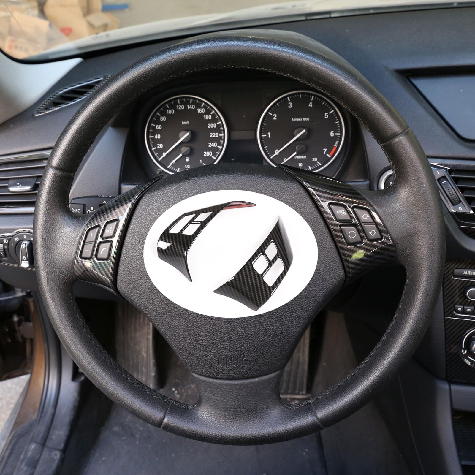 Eiseng Car Steering Wheel Button Trim Cover for BMW 3 Series E90 E91 E92 E93 320i 325i 328i 330i 335i 2006-2011 Decoration Interior Accessories