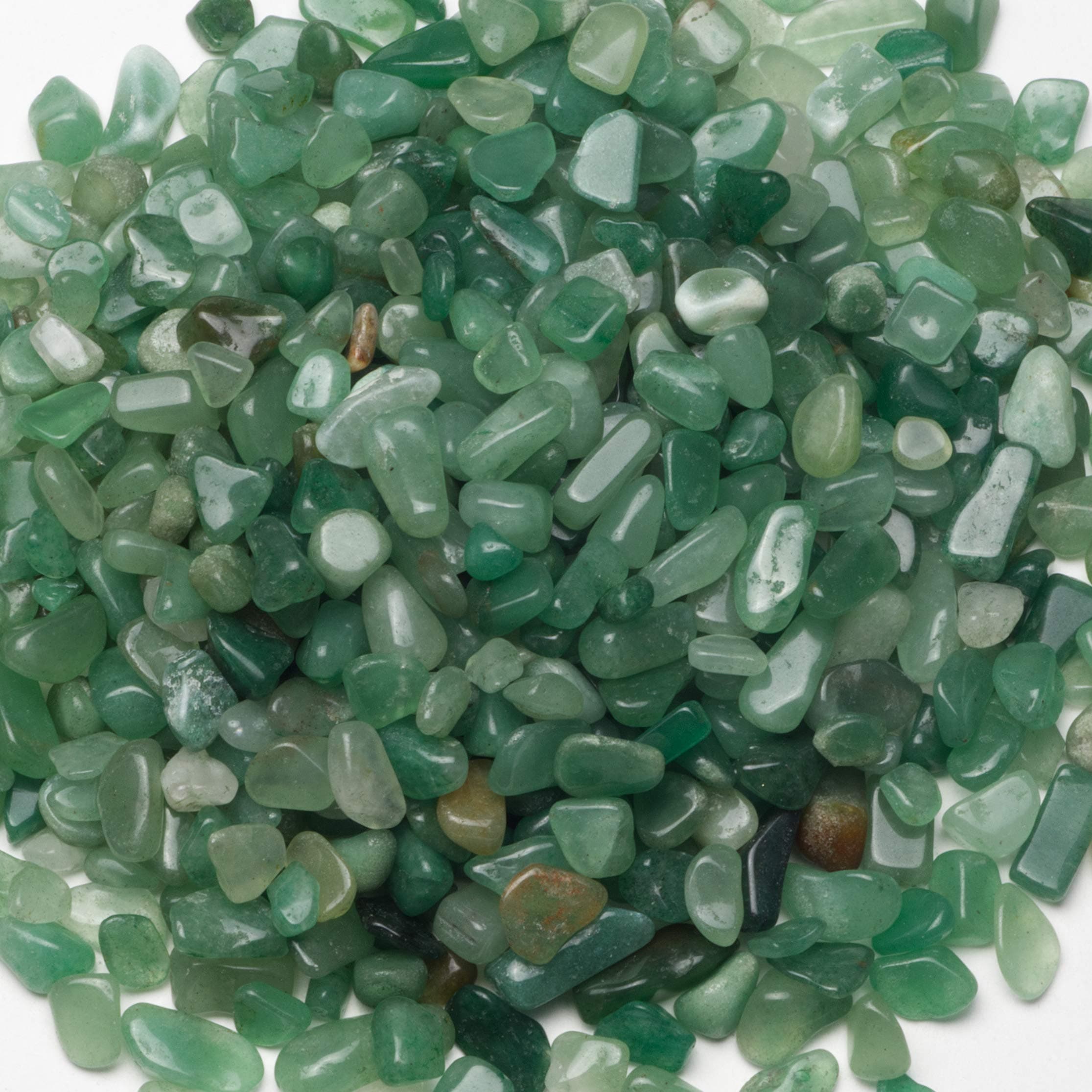 Cherry Tree Collection 1/2 Pound Polished Tumbled Gemstone Chips, Pebbles, Crystal Chips Bulk for Jewelry Making, Healing, Plants, Succulents, Aquariums, Decoration, Chakra (Green Aventurine)