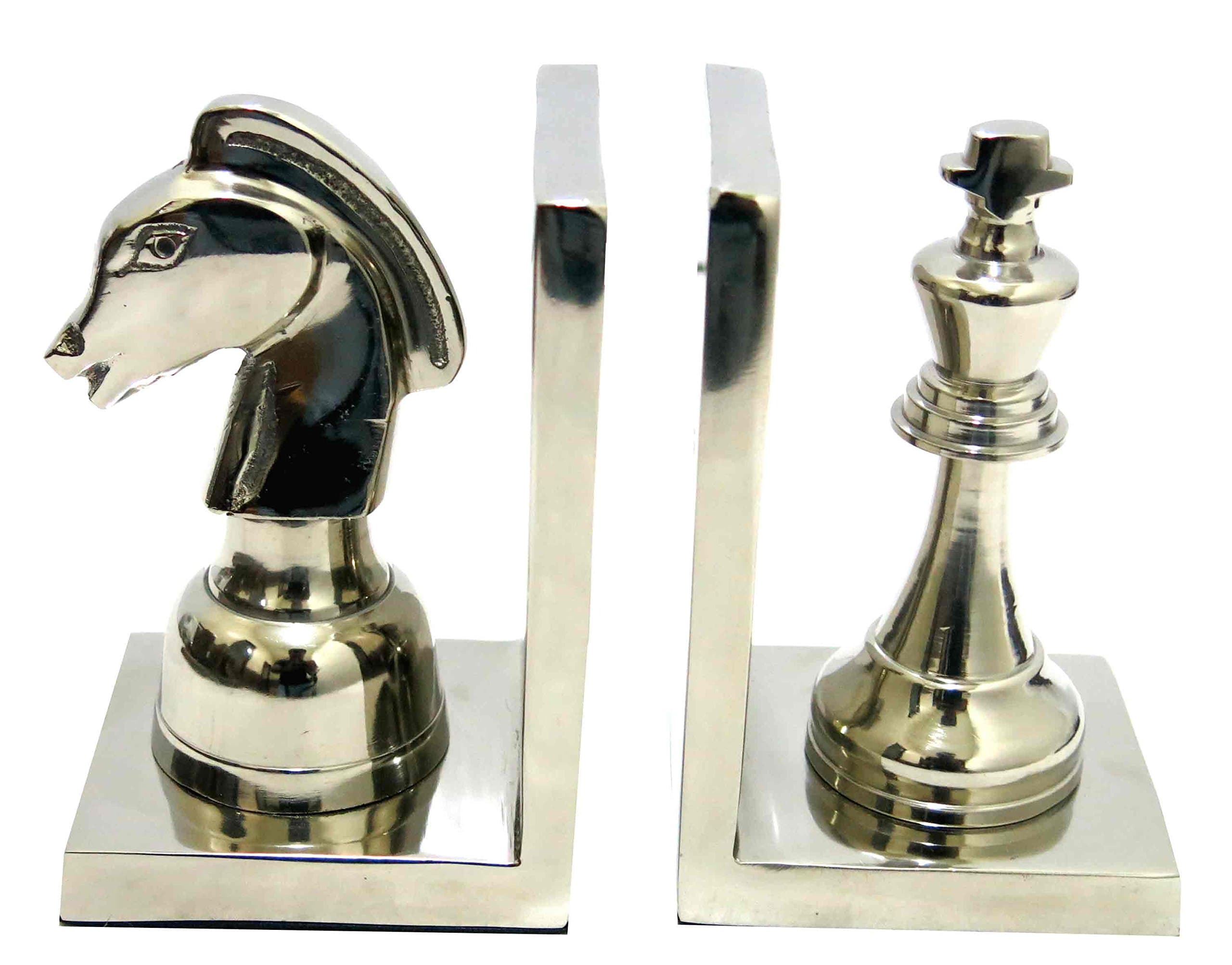 Ages Behind Aluminium Chess Design Book End