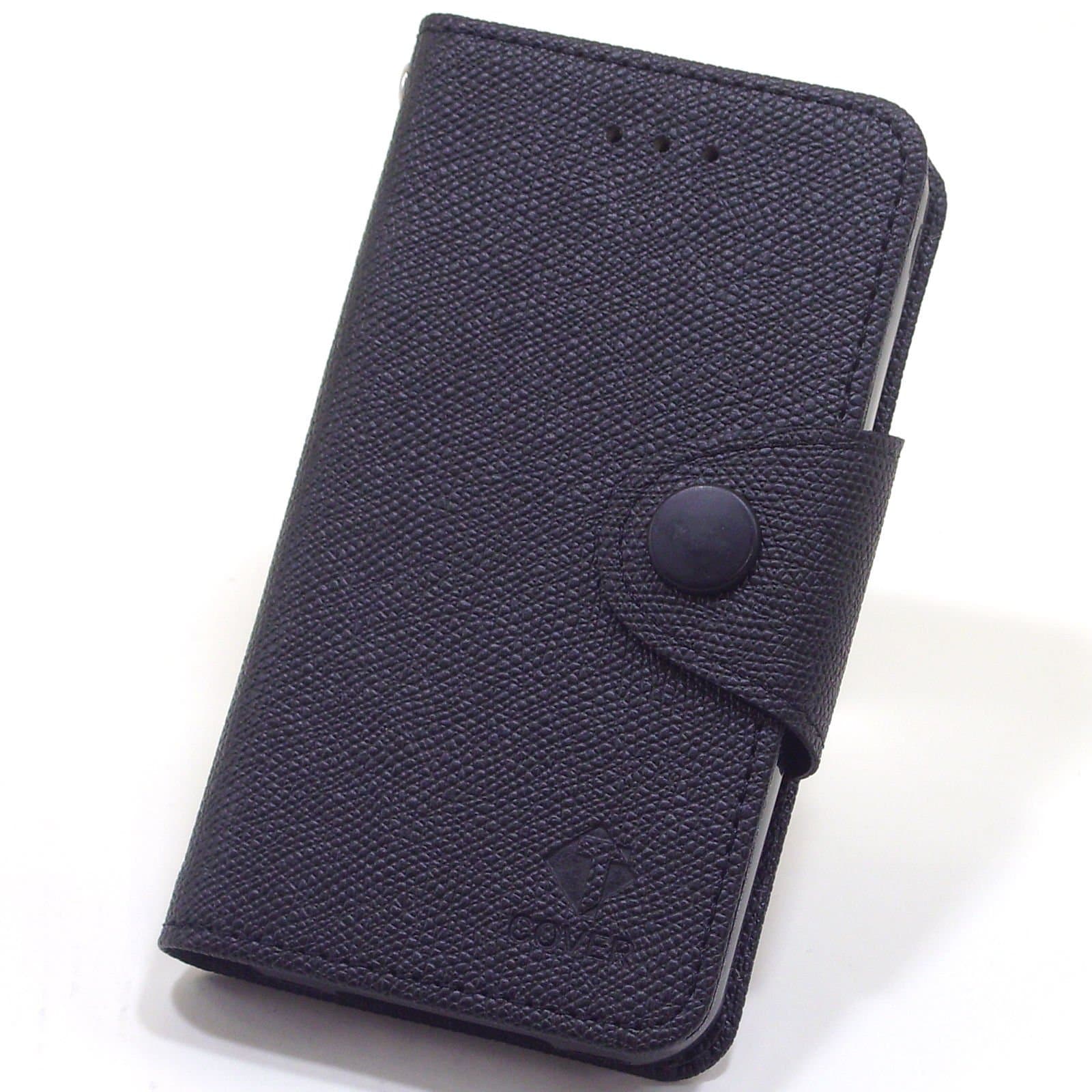 Herb PU Leather Magnetic Lock Diary Wallet Case for Apple iphone4/4S (Black)