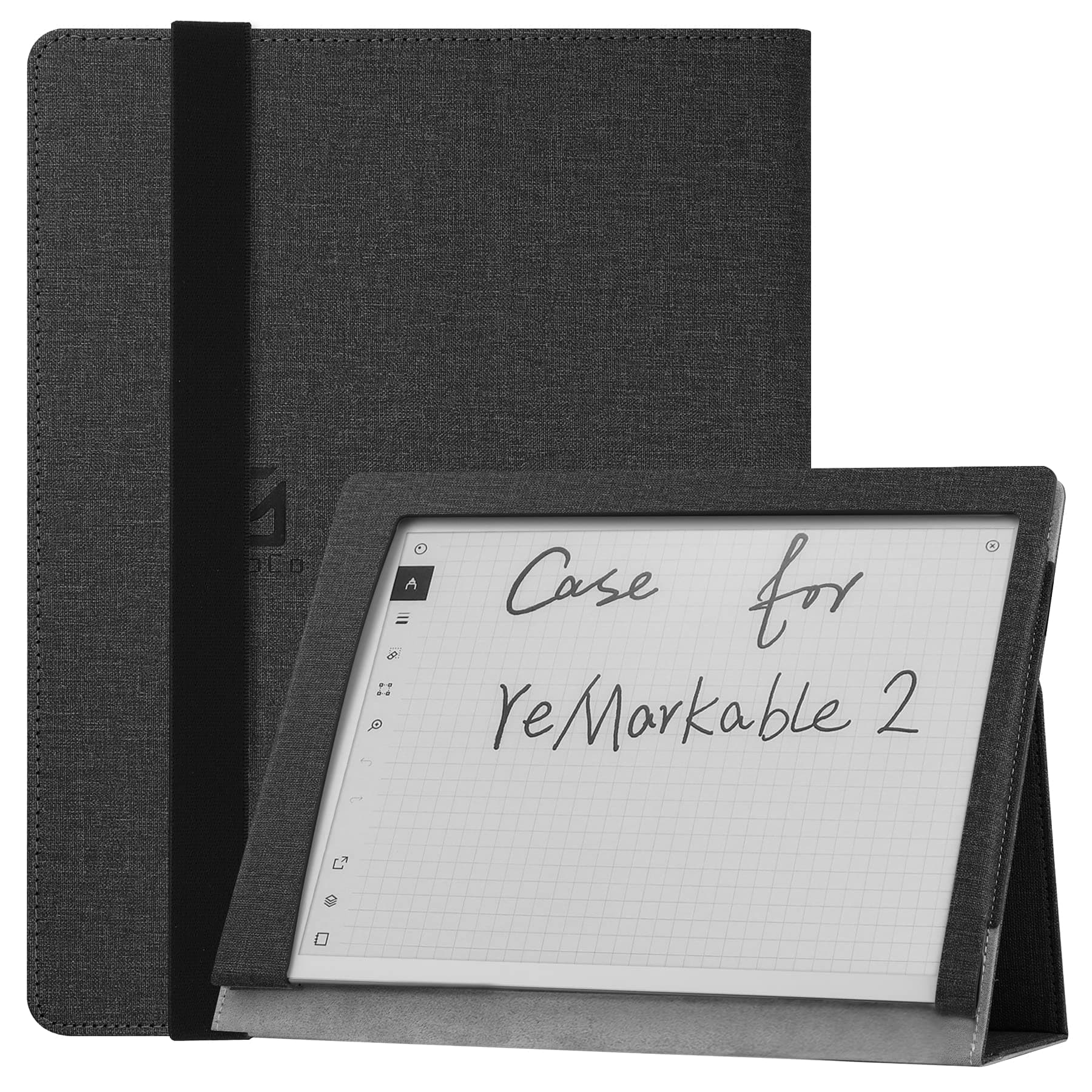 Case for Remarkable 2 Paper Tablet 10.3" 2020 Released, Slim Lightweight Protective Stand Cover Book Folio Leather Case for Remarkable 2 10.3" Digital Notepad - Black