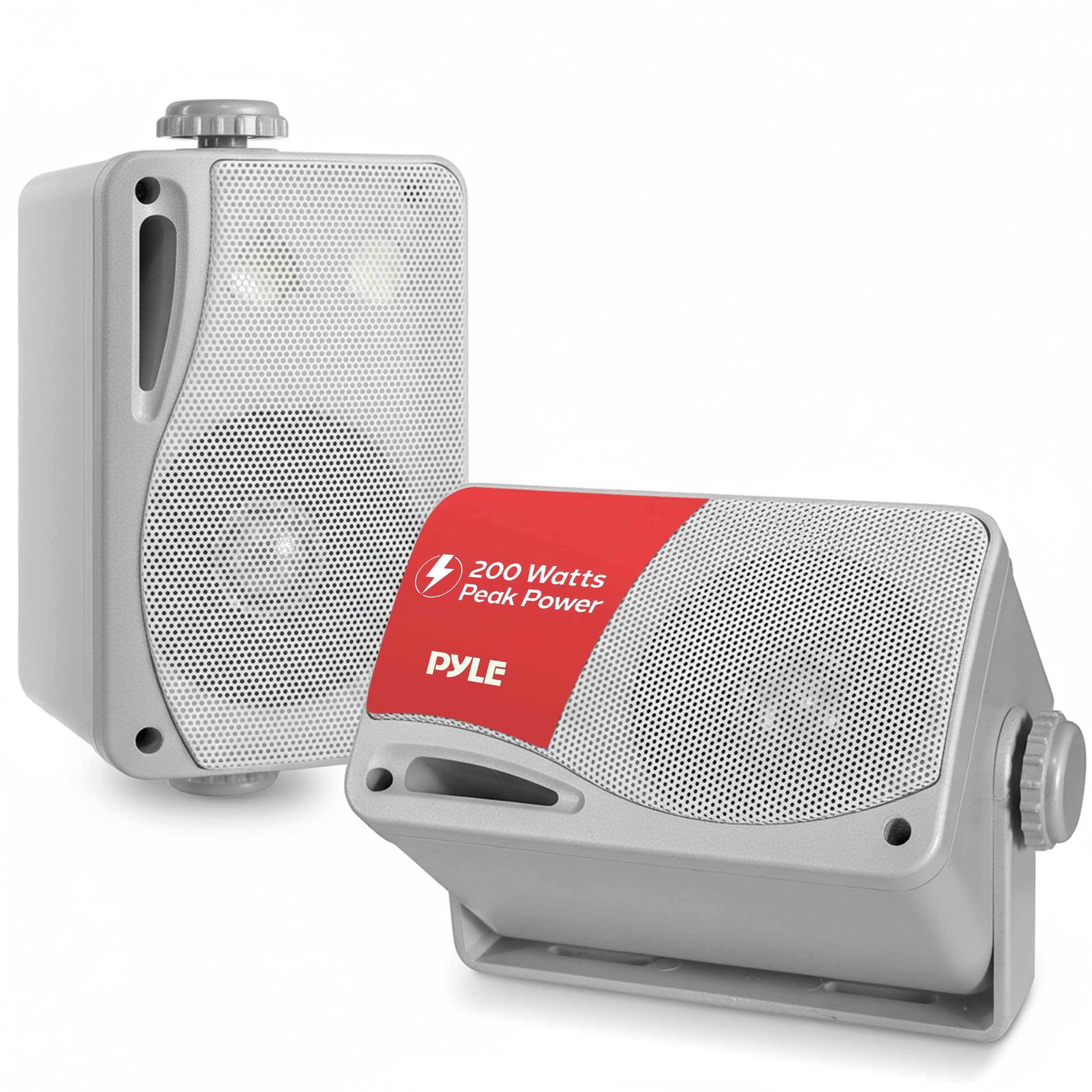 Pile 3.5" 200W 3-Way Weather Proof Mini Box Speaker System PLMR24S (Silver Color)