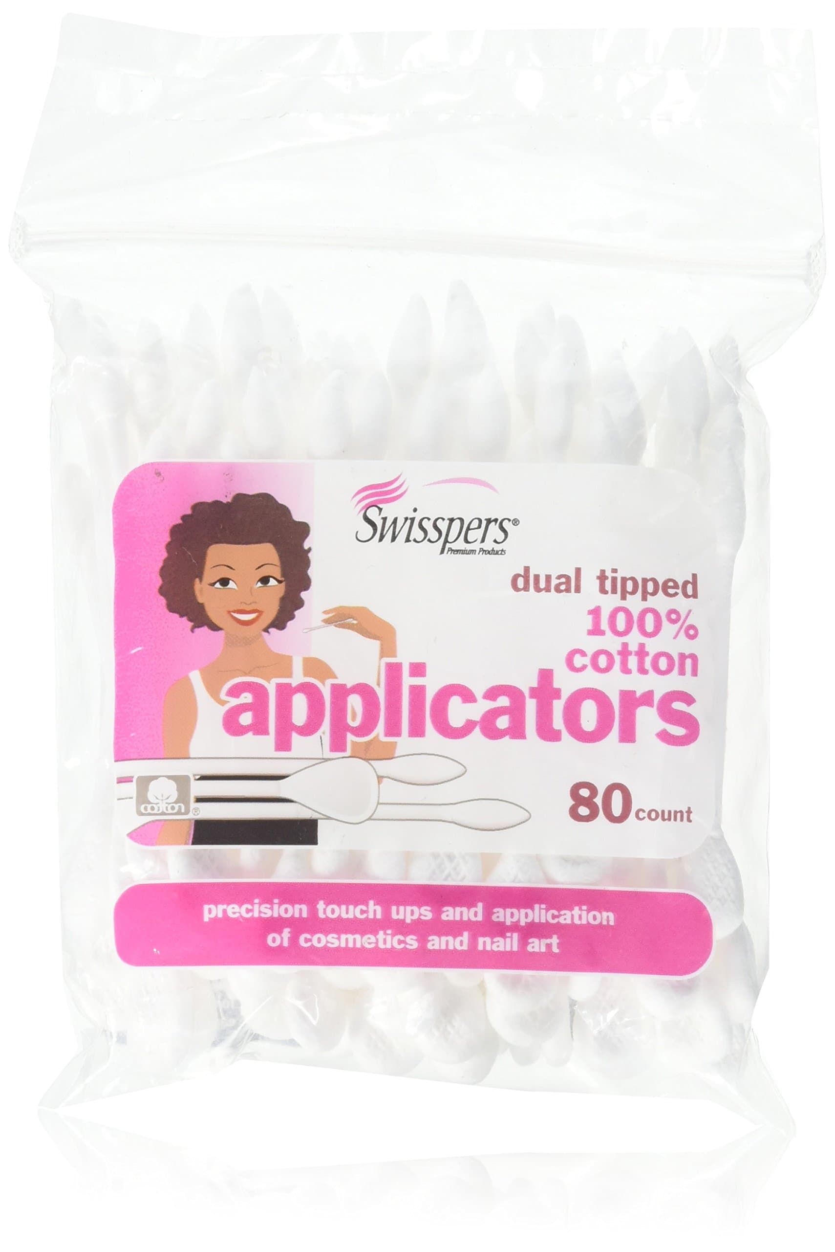 SwisspersPremium Cosmetic Applicators - 80 ct