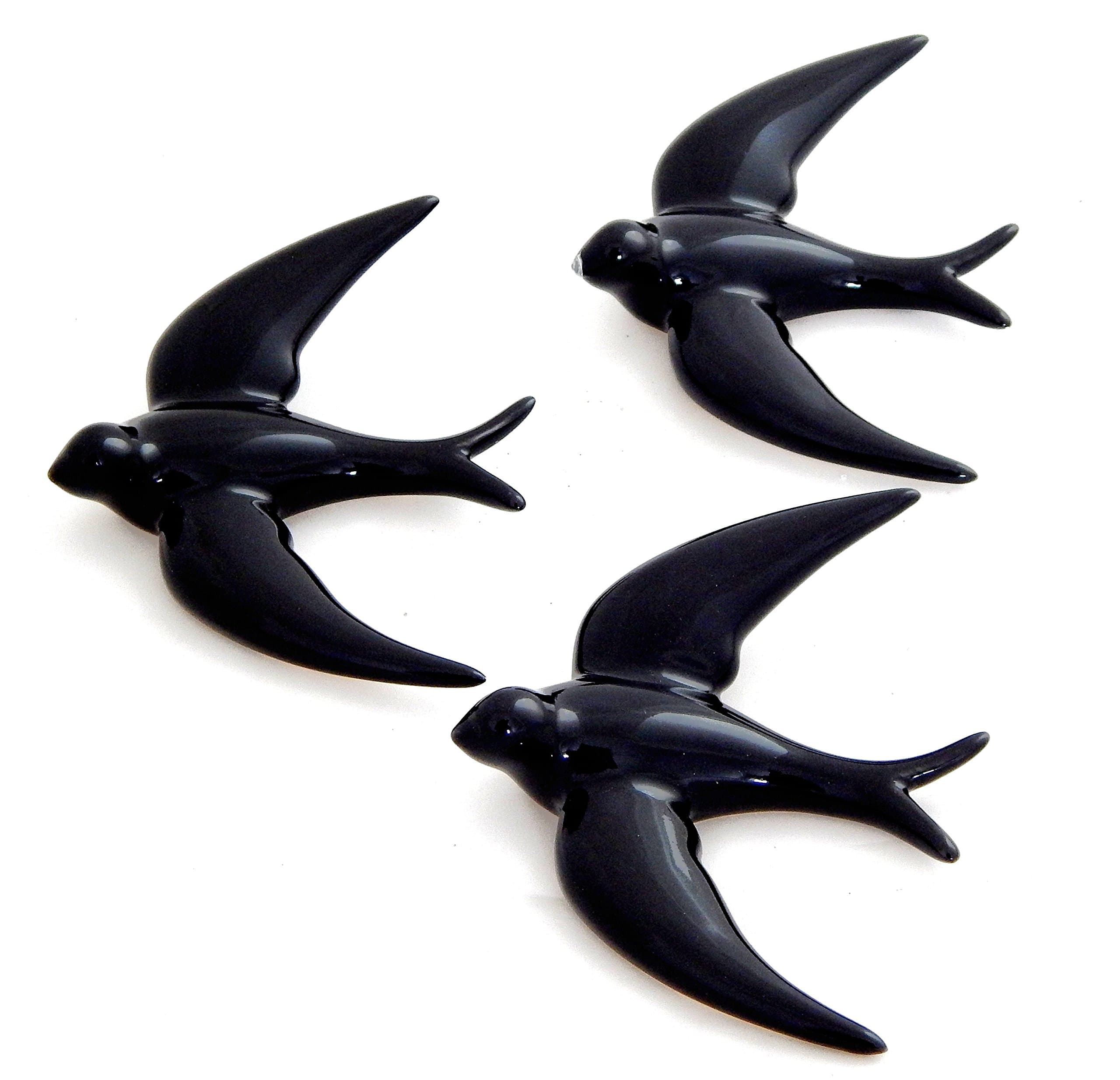 Swallows decorative set of 3