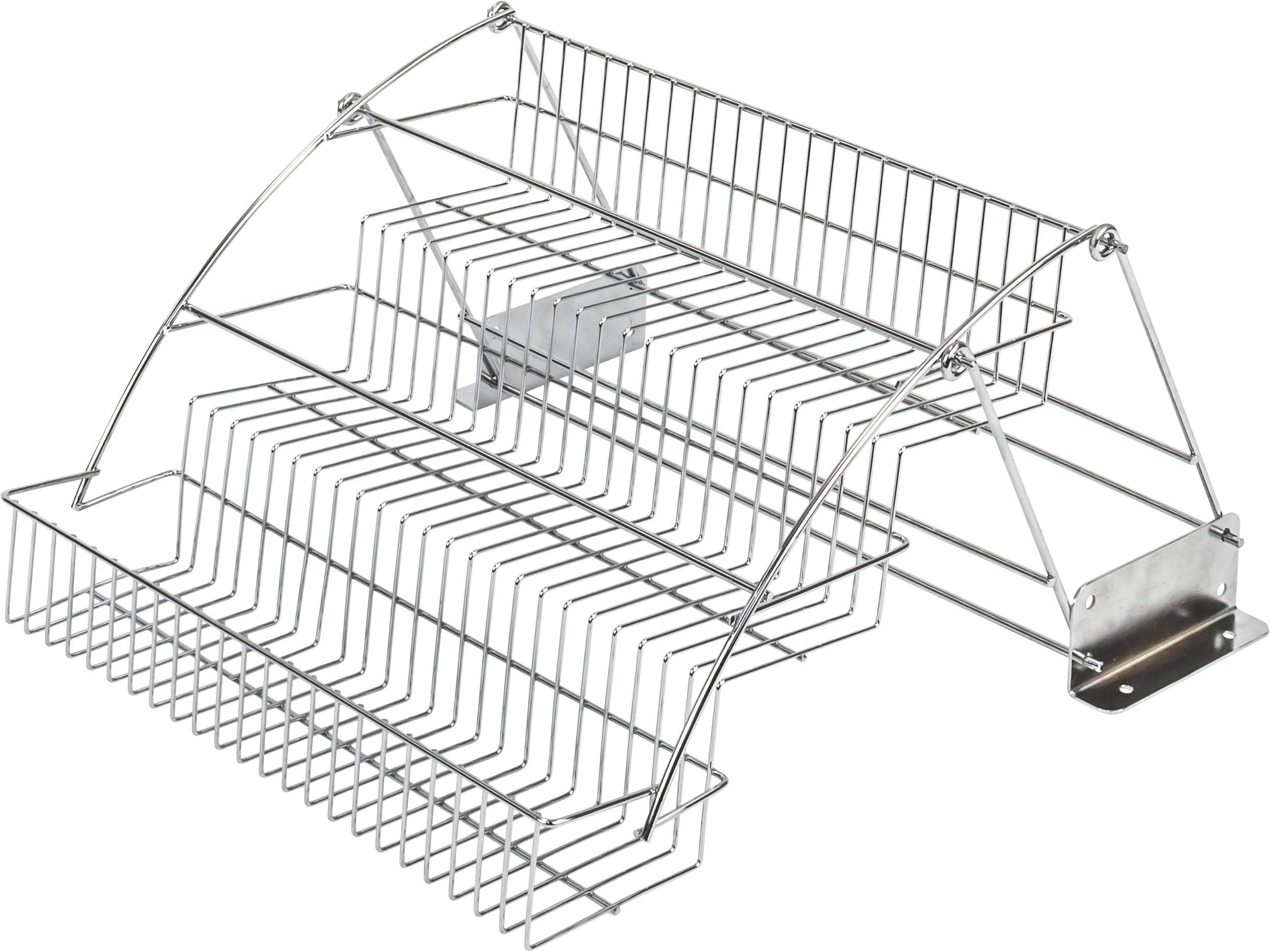 Hardware Resources 3-Tier Pull Down Spice Rack - Chrome-Finished Steel Retractable Organizer for Spice Bottles & Seasoning Jars - Easy to Install, Screws Included - Fits 15” Opening Wall Cabinet