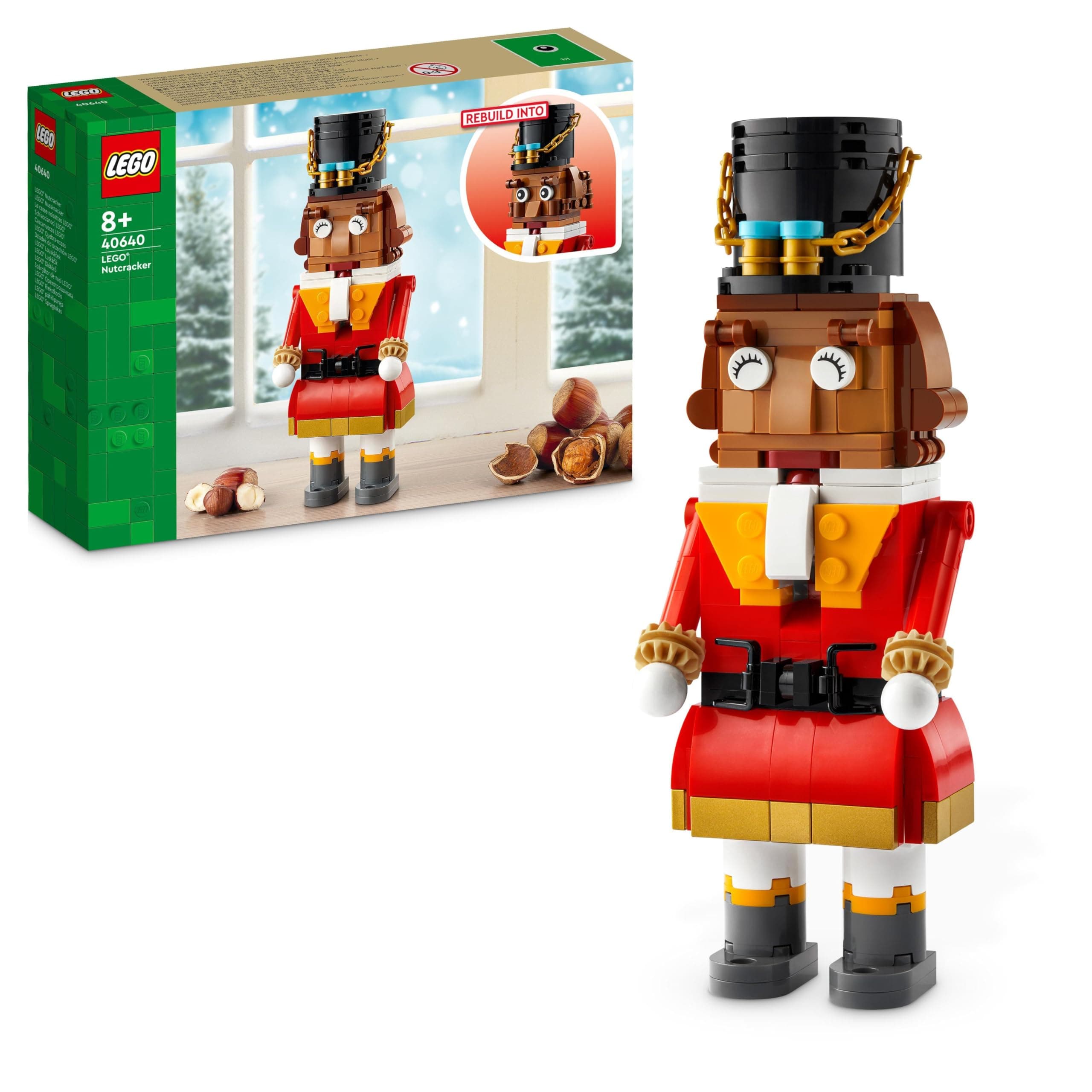 Creator Nutcracker Figure Festive Building Toy Set for 8 Plus Year Old Boys and Girls, Stocking Filler or Christmas Decoration for Home Decor, Gift for Kids Who Love Independent Play 40640