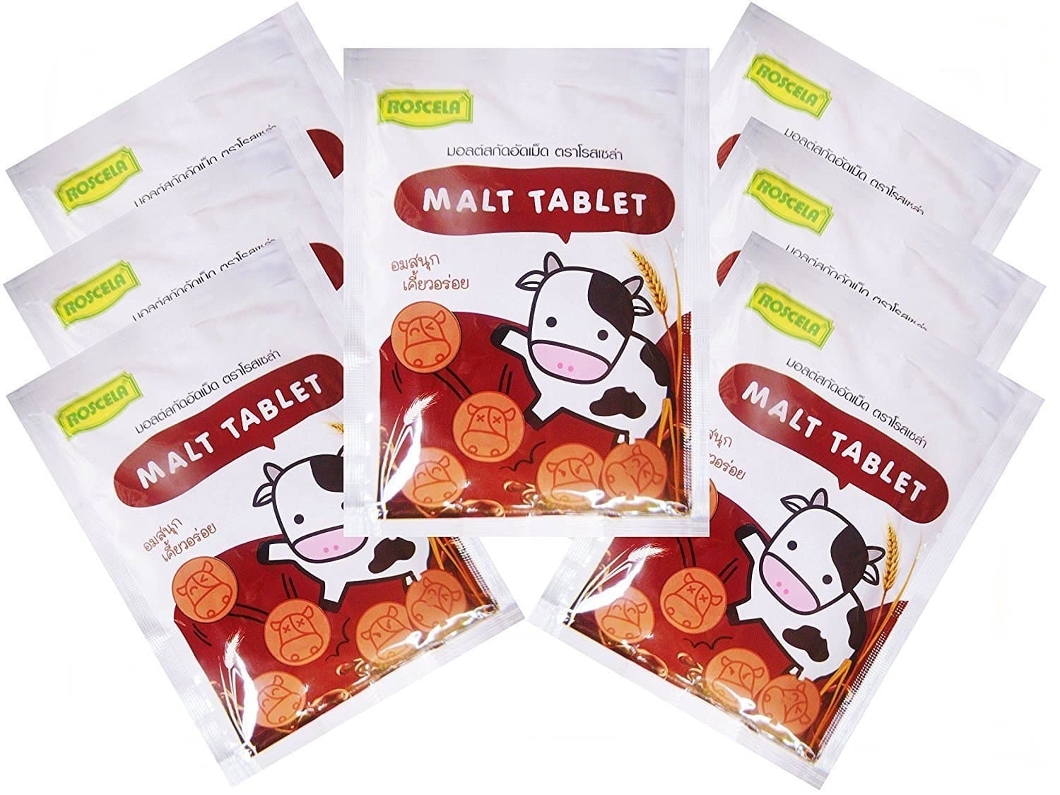 Roscela Tablet Malt Candy, 20g 7 Packs
