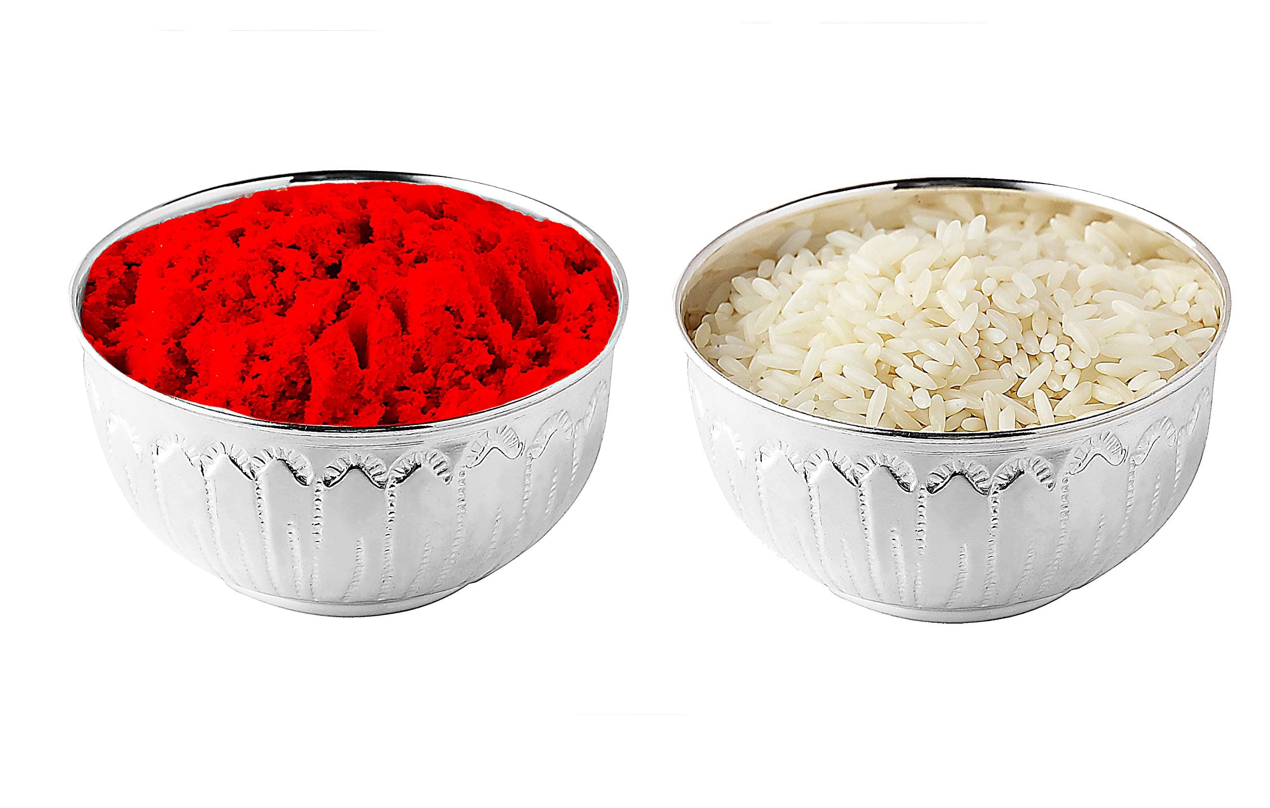 - 925 Sterling Silver 20 GMS (10 x 2 pcs) Small Plates Dish/Katori/Wati (2 Pcs) for Diwali Puja Dhanteras Mandir