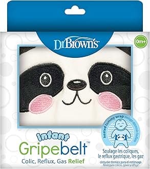 Infant Gripebelt Heated Belly Band, Soothe Baby's Tummy with Gentle Warmth and Compression, Panda, 0m+