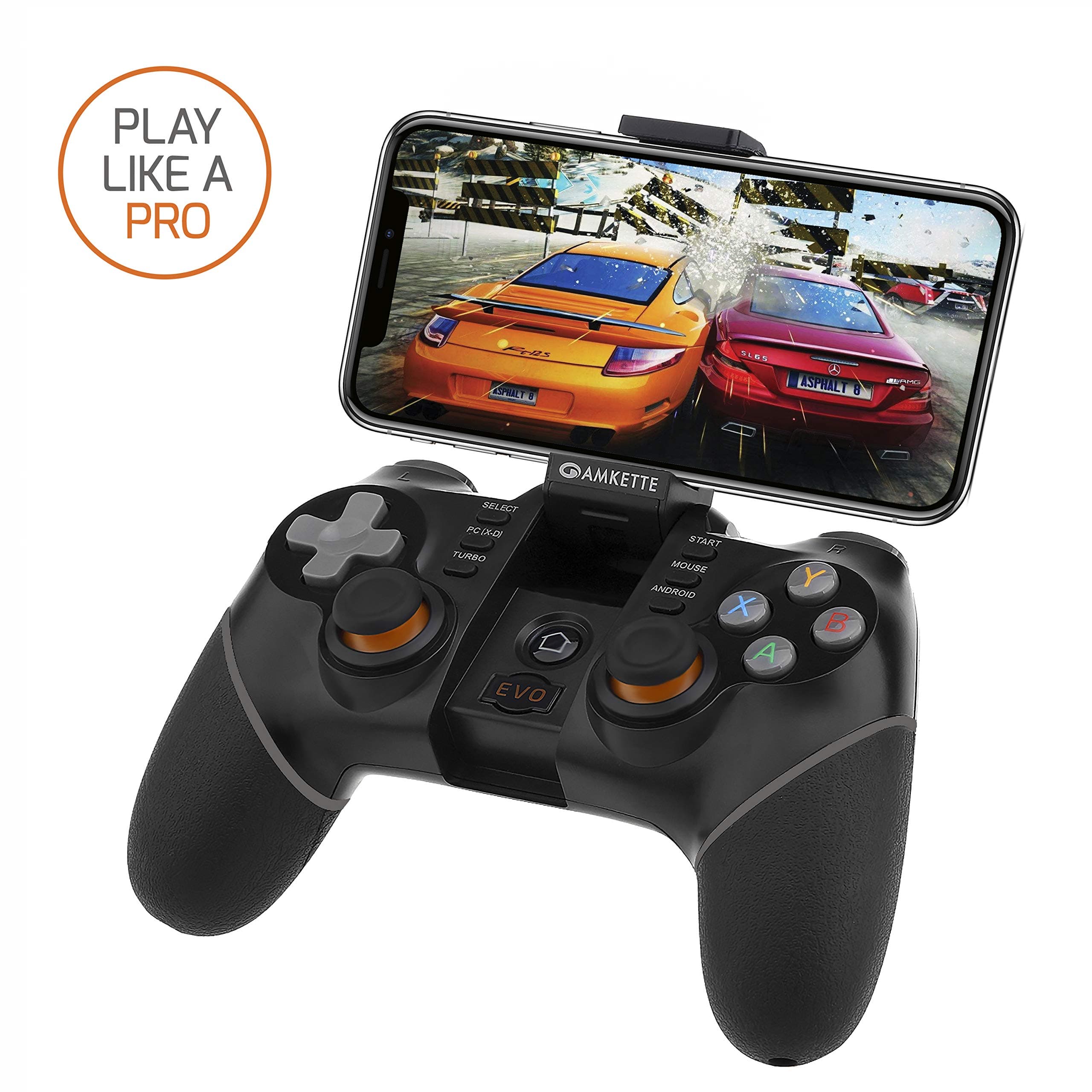 Amkette Evo Gamepad Pro 3 for Android Smartphones (Bluetooth)(Black-Grey)