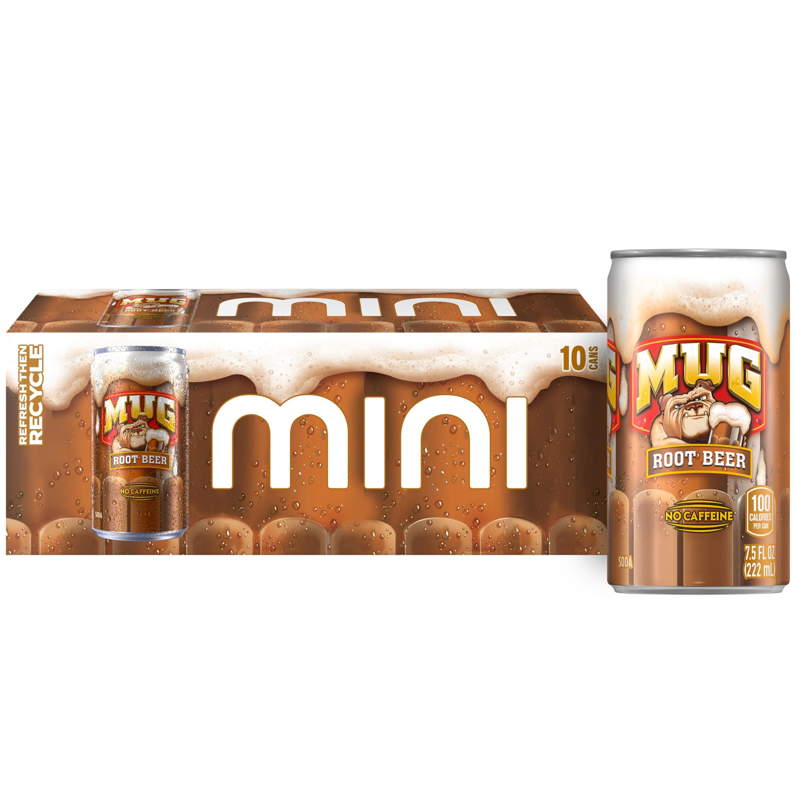 Root Beer Soda, 7.5 Ounce Mini Cans, 10 Pack