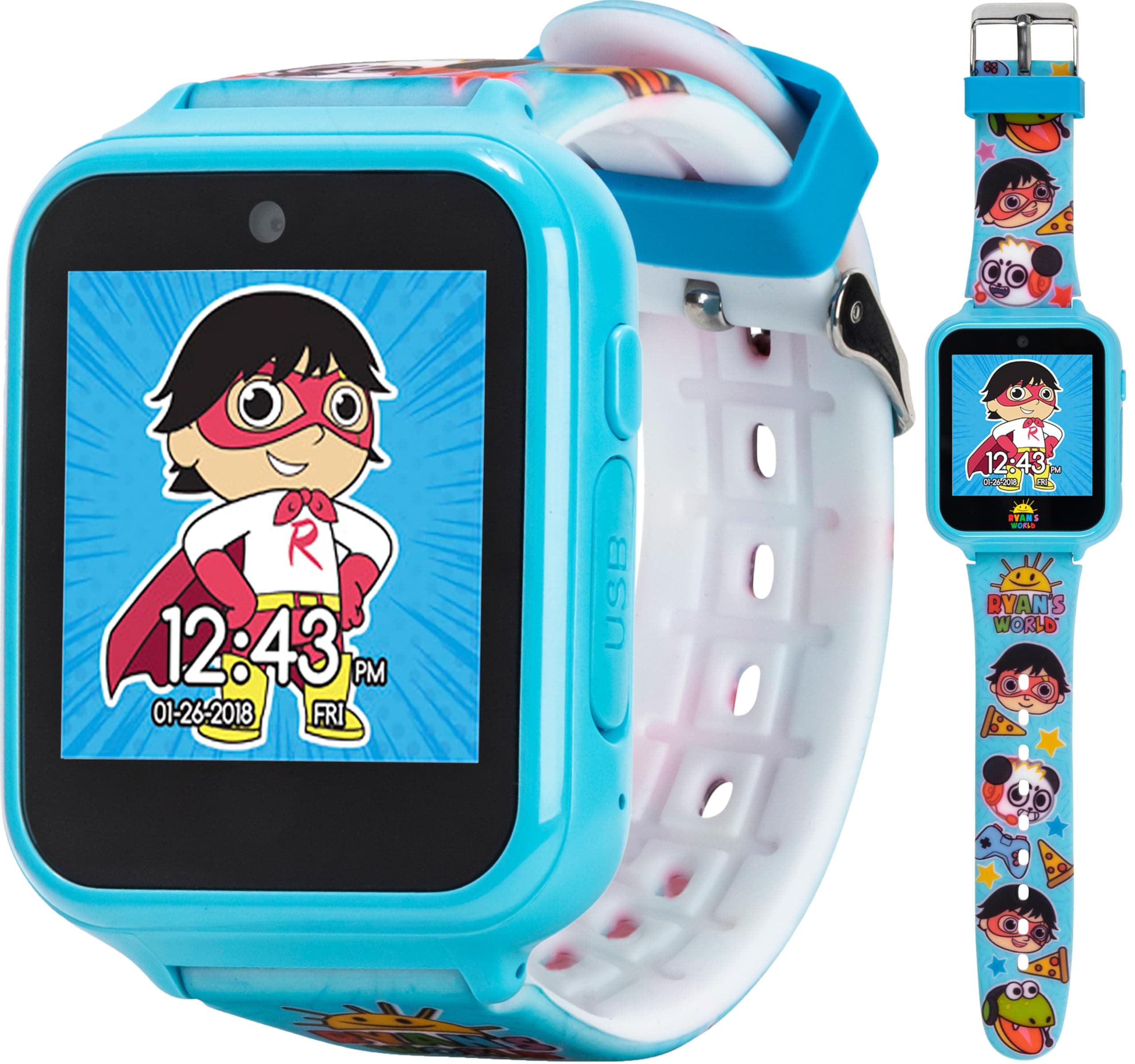 AccutimeAccutime Touchscreen Interactive Smart Watch, Light Blue, 40mm, Modern