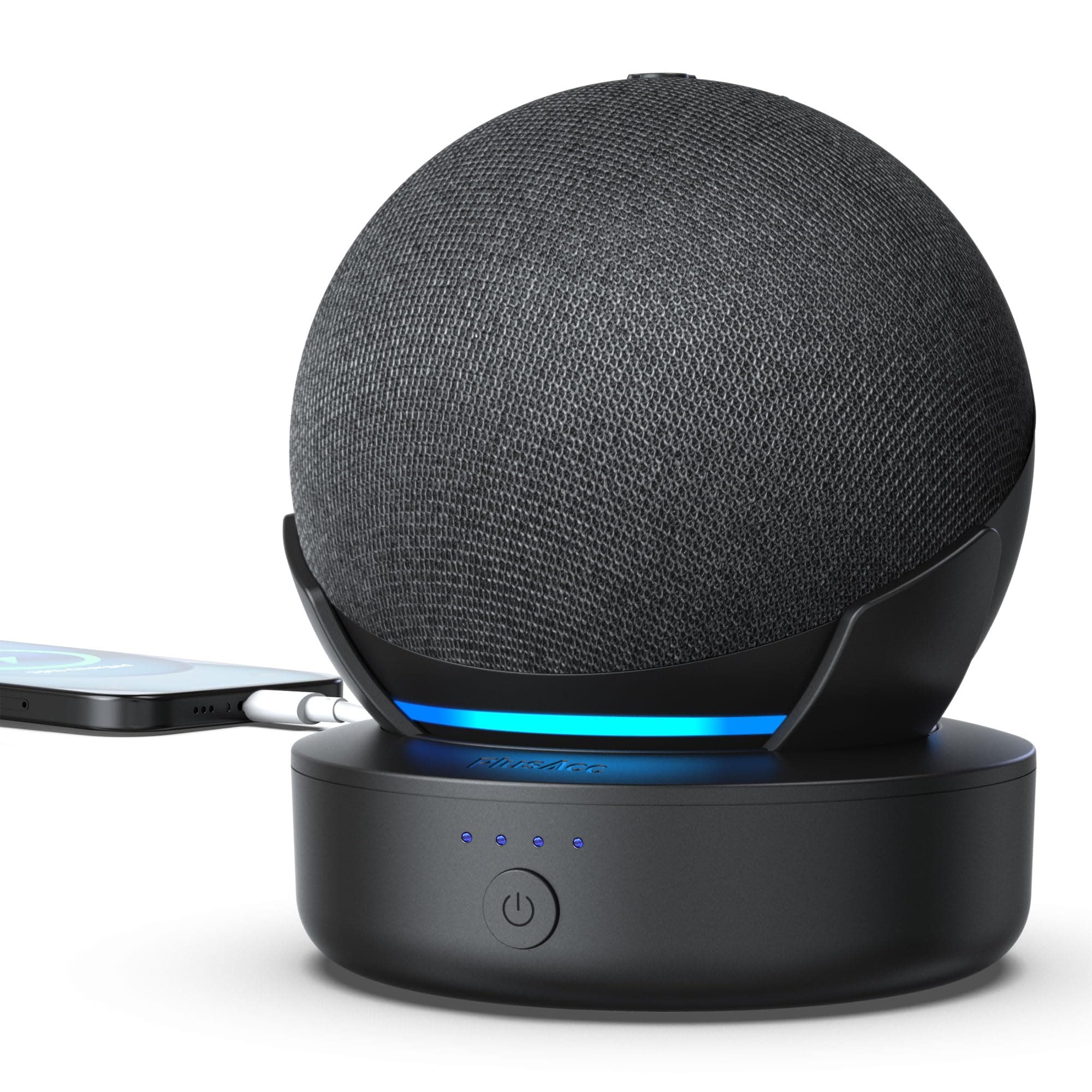 PlusAcc Battery for Dot 4th/5th Generation & Cellphone - 5000 mAh Portable Charging Wireless Station Accessories Without Dot Devices (Black)