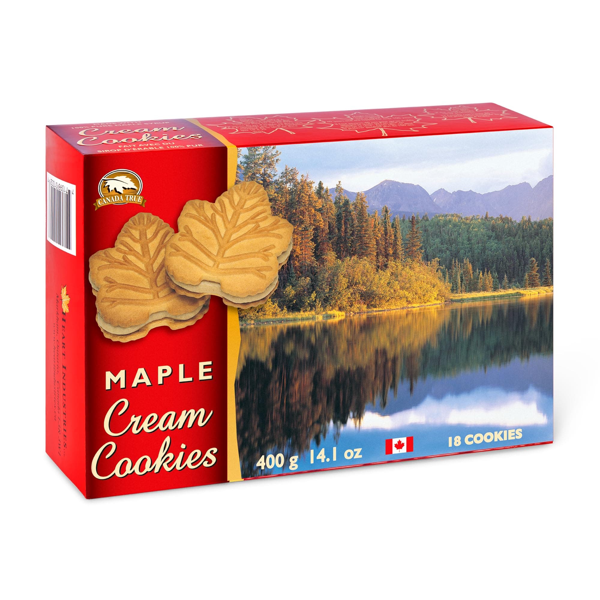 The Canada Store True Premium Maple Cream Cookie with 100% Pure Maple Syrup - Product of