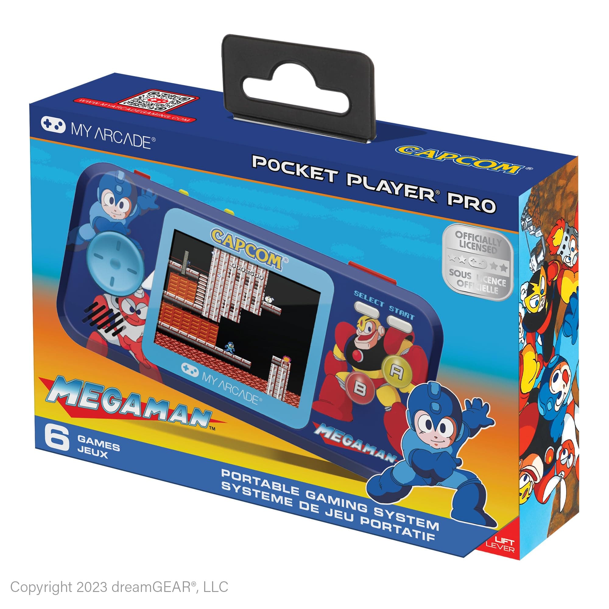 My Arcade Megaman Pocket Player Pro: Mega Man Games, Capcom Video Game, 6 in 1, Portable Handheld, Birthday Gifts