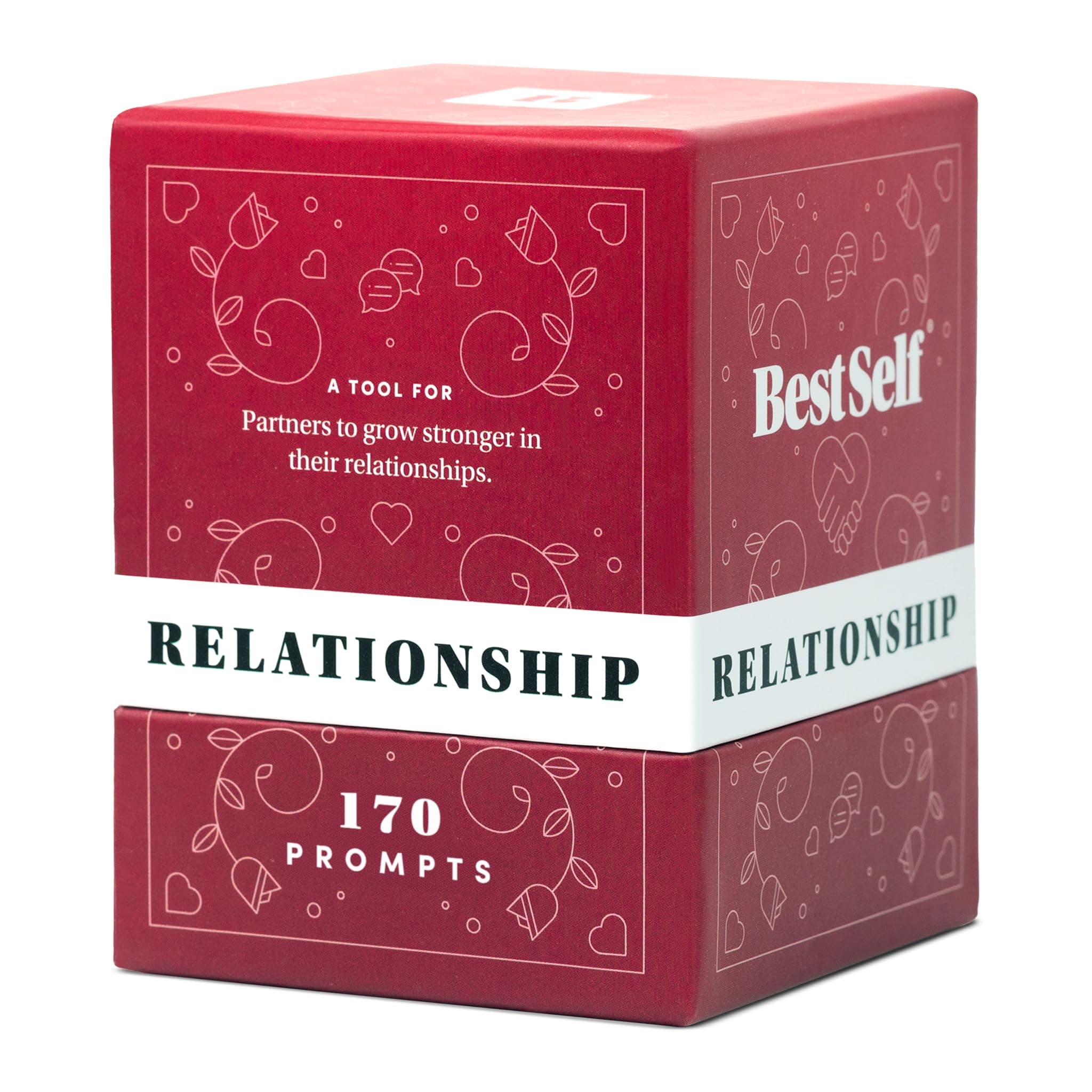 BestSelf Relationship Deck 170 Discussion Prompts Conversations Starter Couples Games - Perfect Couples Card Games for Adults, Romantic Gifts