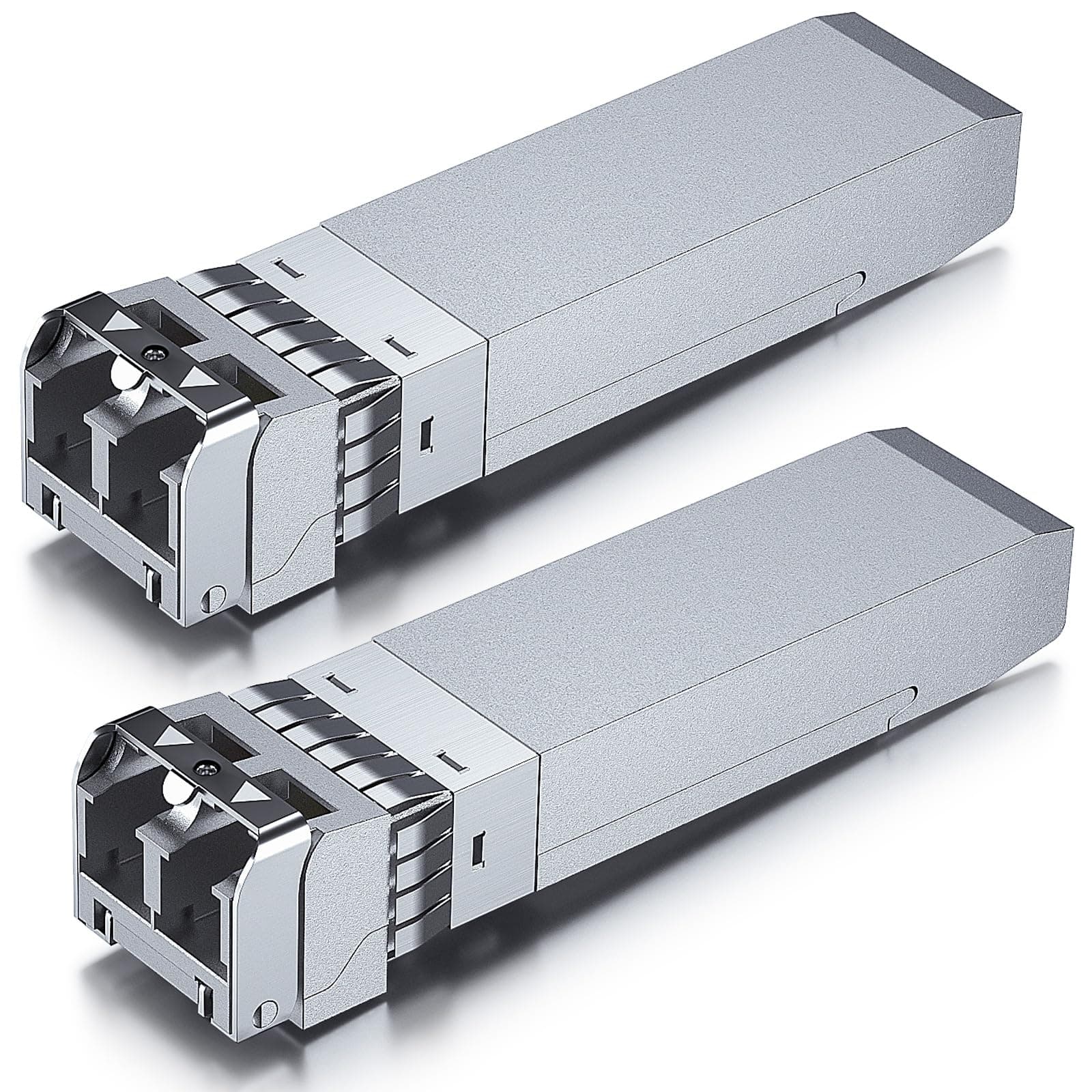 10GBase-SR SFP+ LC Transceiver, 10G 850nm Multimode SFP Module, up to 300 Meters, for Cisco SFP-10G-SR, Meraki MA-SFP-10GB-SR, Ubiquiti UniFi UF-MM-10G, Fortinet, TP-Link and More, Pack of 2