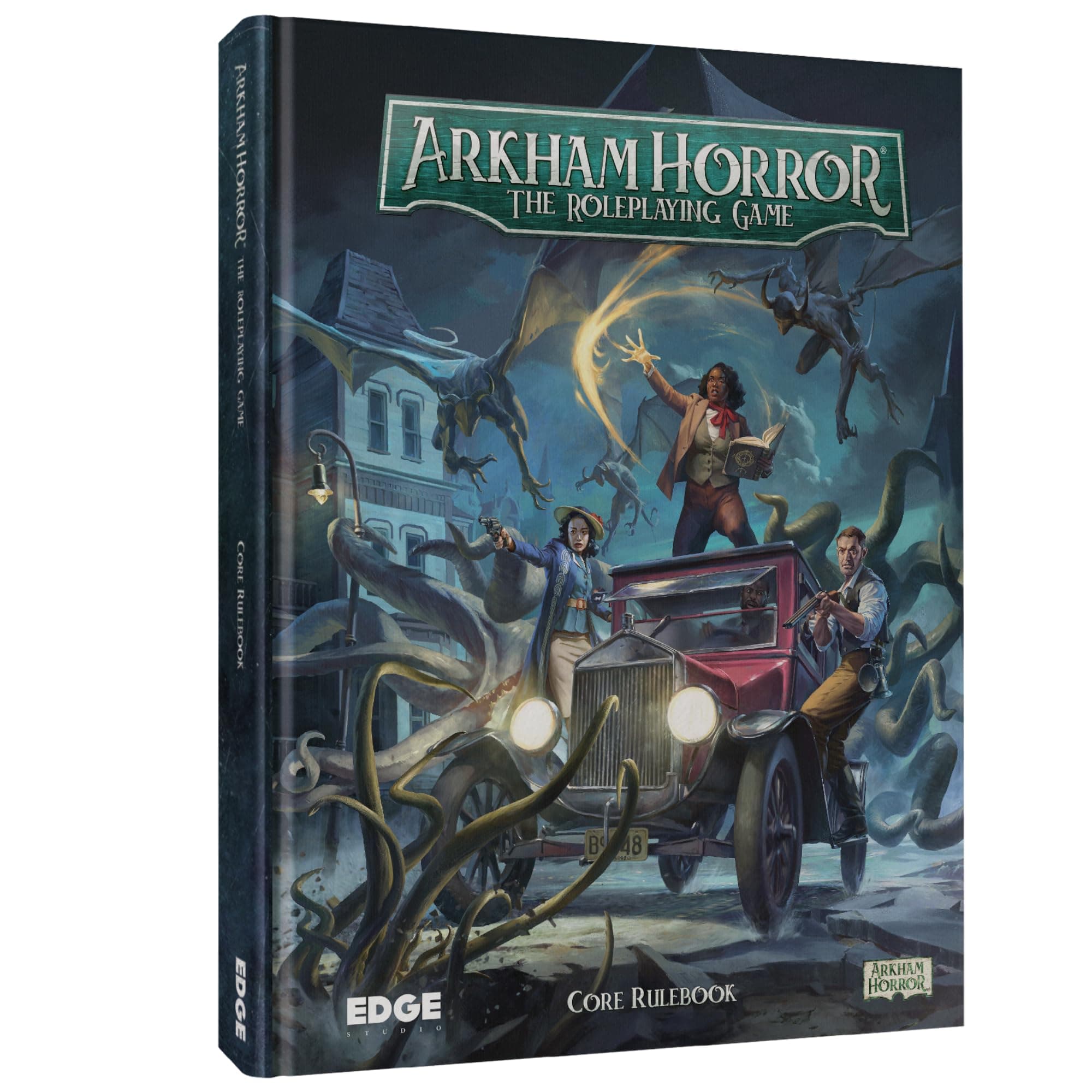 Arkham Horror The Roleplaying Game CORE RULEBOOK - Dive into 1920s Arkham's Mysterious World! Immersive RPG Adventure for Kids & Adults, Ages 14+, 2-6 Players, 1+ Hour Playtime, Made by EDGE Studio