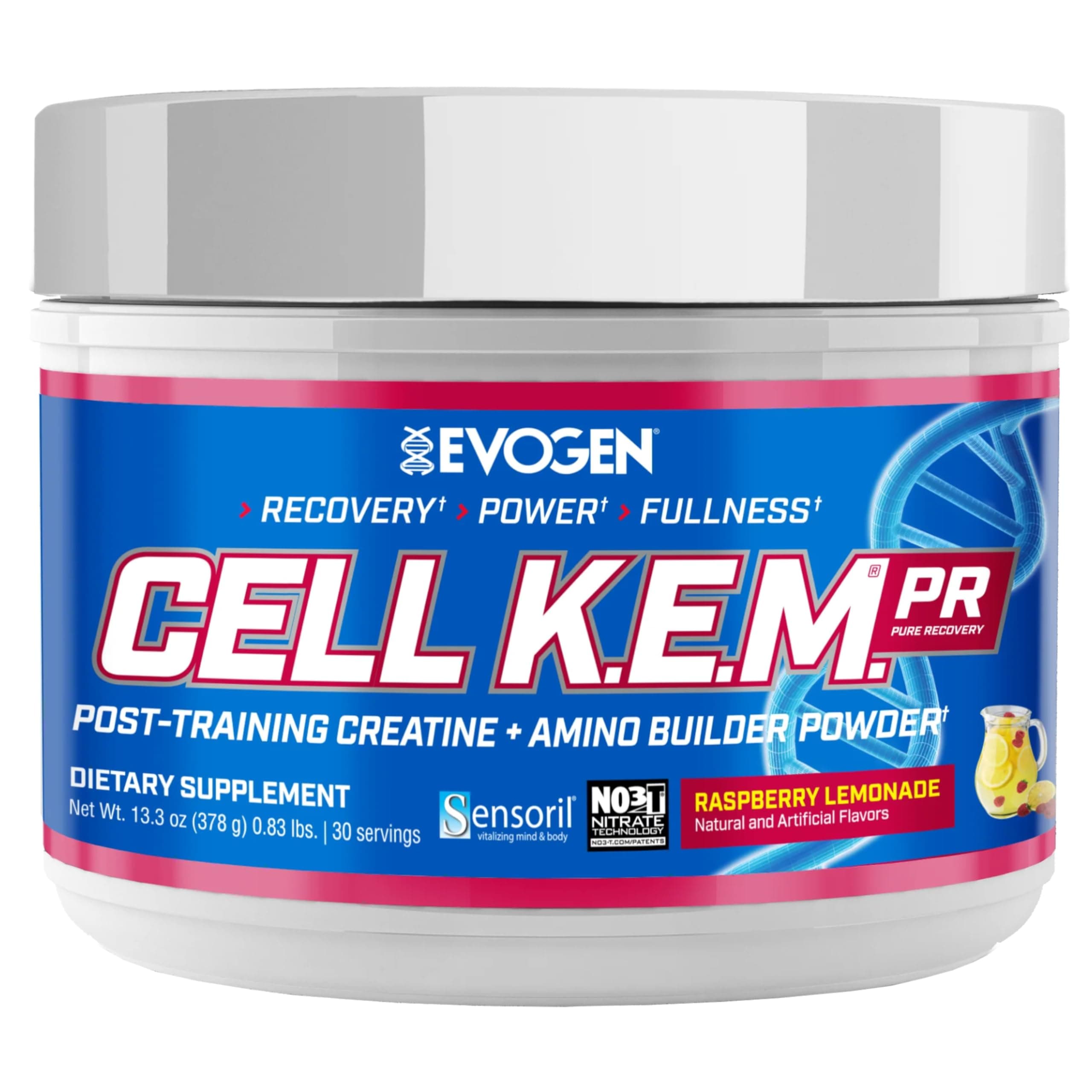 Cell K.E.M. PR - Post Workout Recovery Powder & Muscle Builder | Creatine Monohydrate, BCAA Powder, EAAs | Supports Recovery, Strength & Fullness | Raspberry Lemonade | 30 Servings