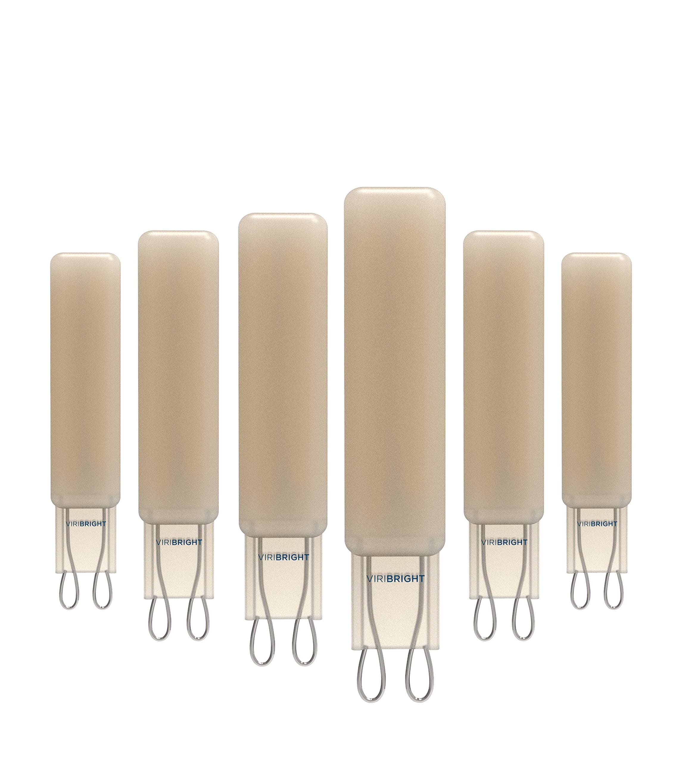 Viribright G9 LED Light Bulbs, 3.5W (40W Halogen Equivalent), 400LM, Cool White (4000K), G9 Base, G9 Soft White Bulbs for Home Lighting (Pack of 6)