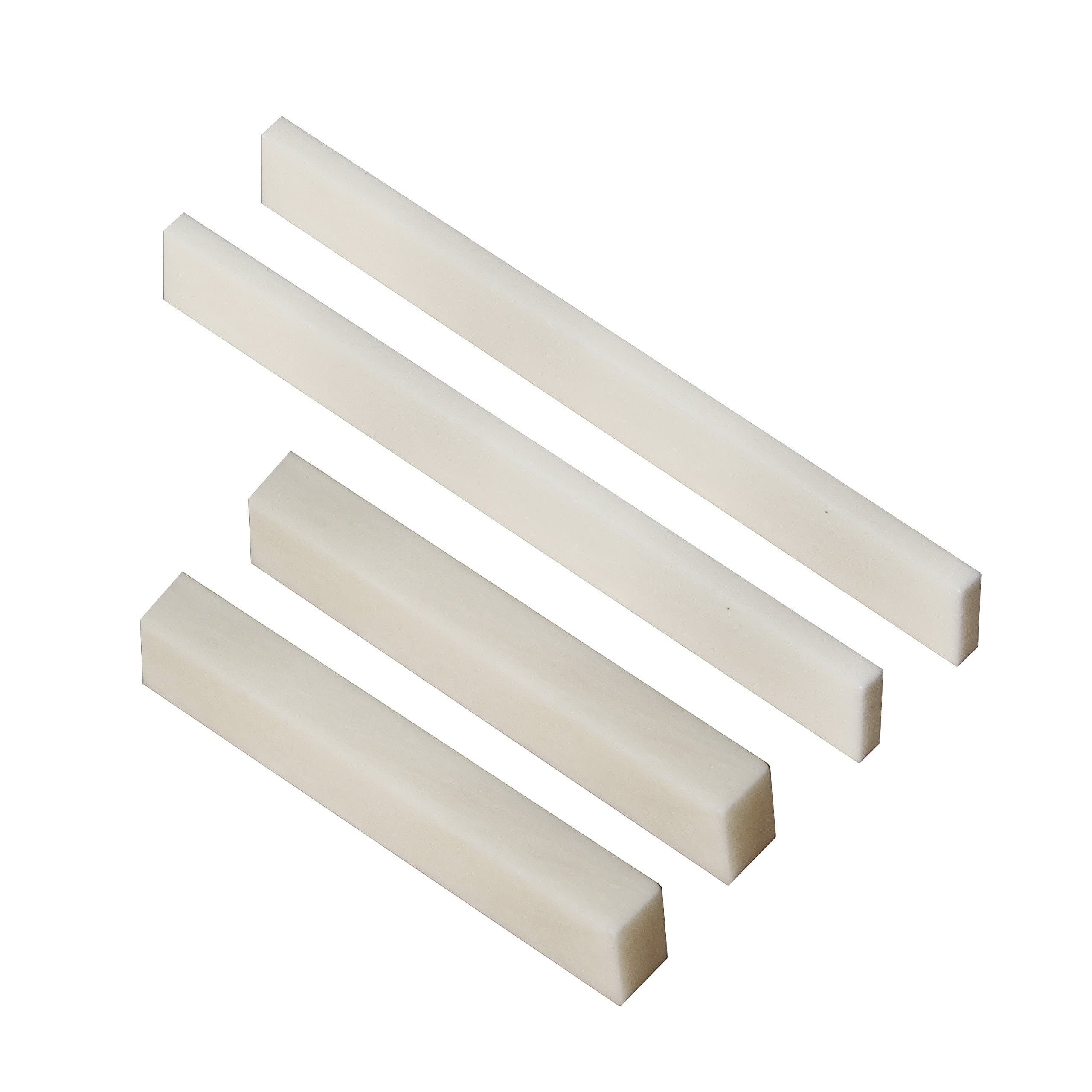 Donux ２Set DIY Bone Guitar String Bridge Nut Saddle Blank for Electric Bass Acoustic Classical Guitar Mandolin Banjo Ukulele (Saddle*2+Nut*2)