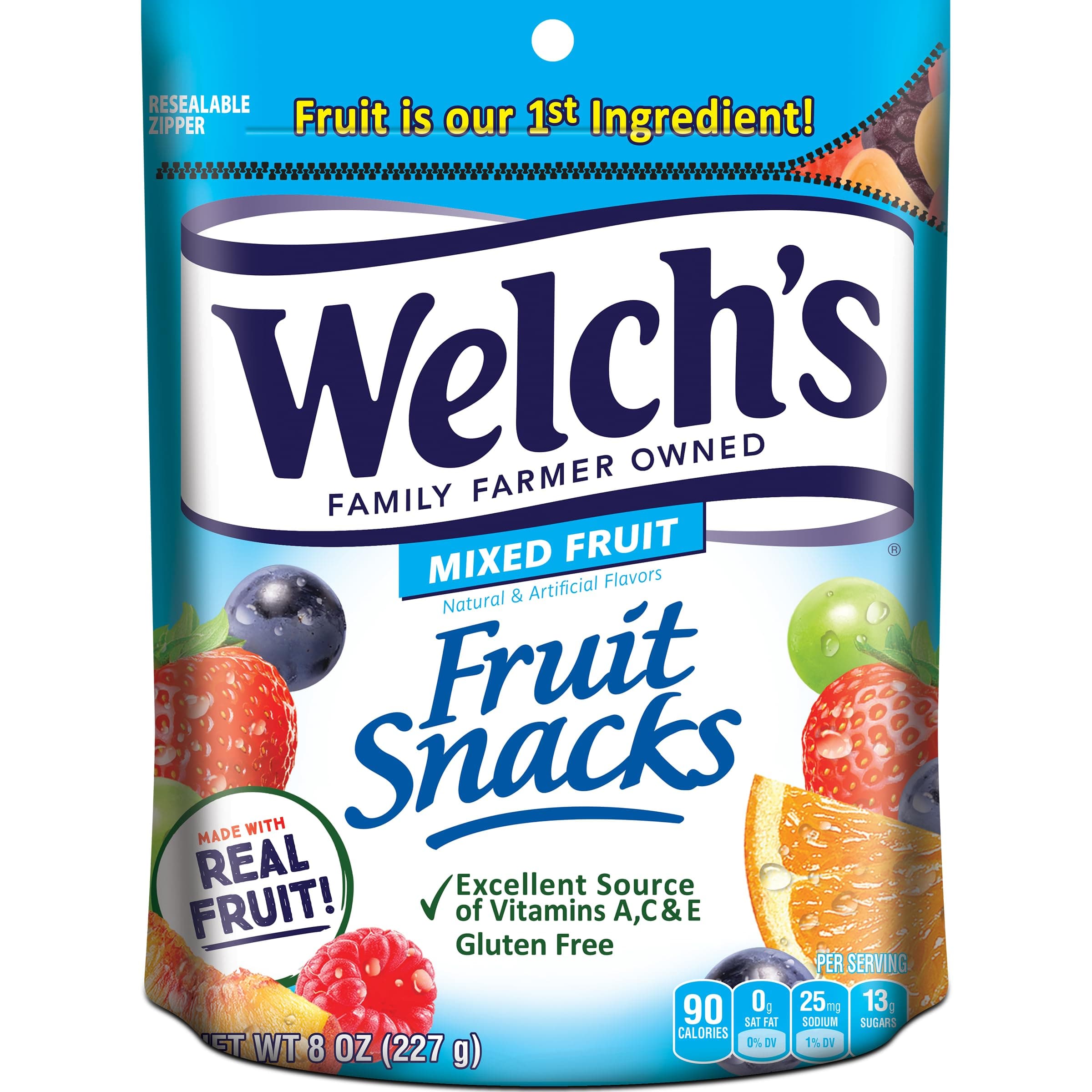 Fruit Snacks, Mixed Fruit, Perfect for Sharing, Bulk Bag, 8 oz (Pack of 1)