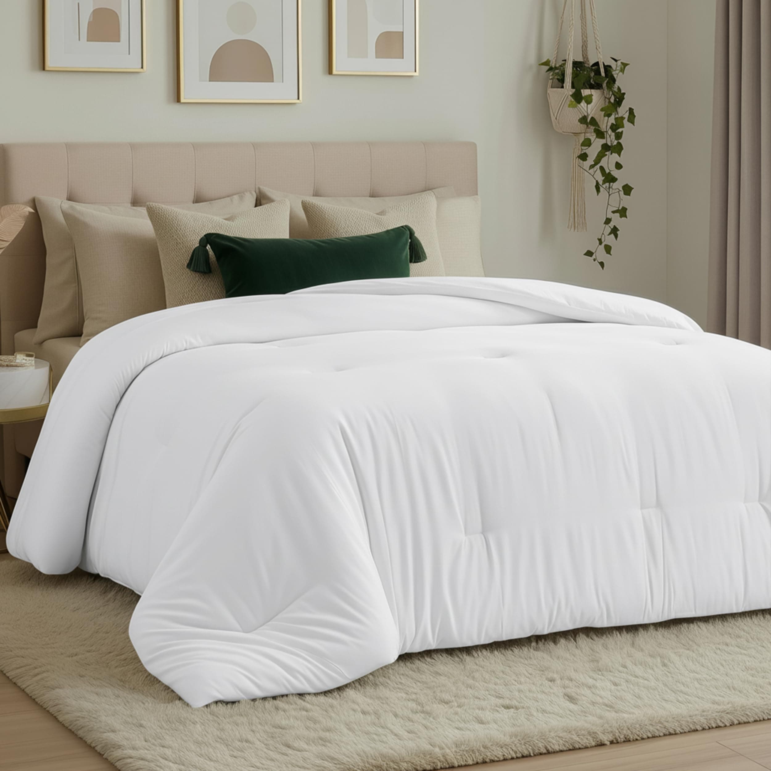 Utopia Bedding Comforters Full Size, All Season Duvet Insert, Down Alternative Full Comforter with Corner Tabs, Machine Washable Bed Comforter 82 x 86 Inches (White)