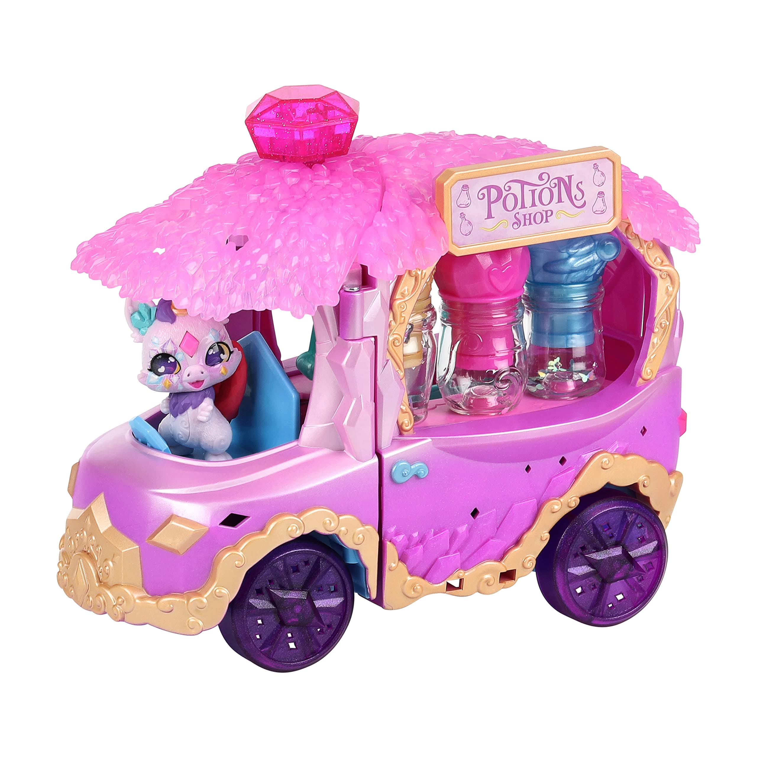 Magic Potions Truck Playset. Transforms Into A Potion Shop. Create 3 Spells and Potion Surprises for Your Mixlings. Includes 1 Exclusive Mixling