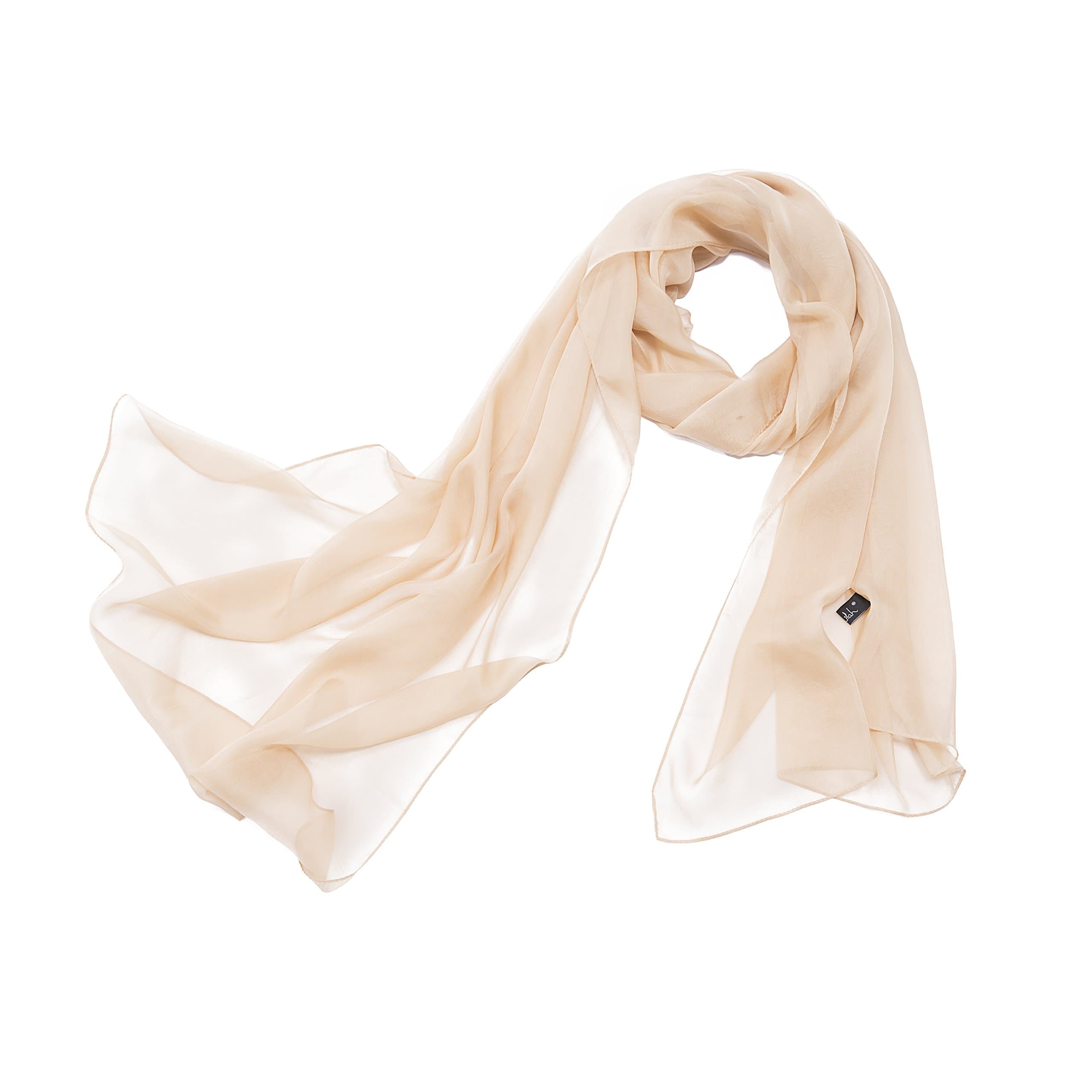 Jamilah 100% Pure Silk Womens Thin Soft Long Shawl Wrap 25"x76" New