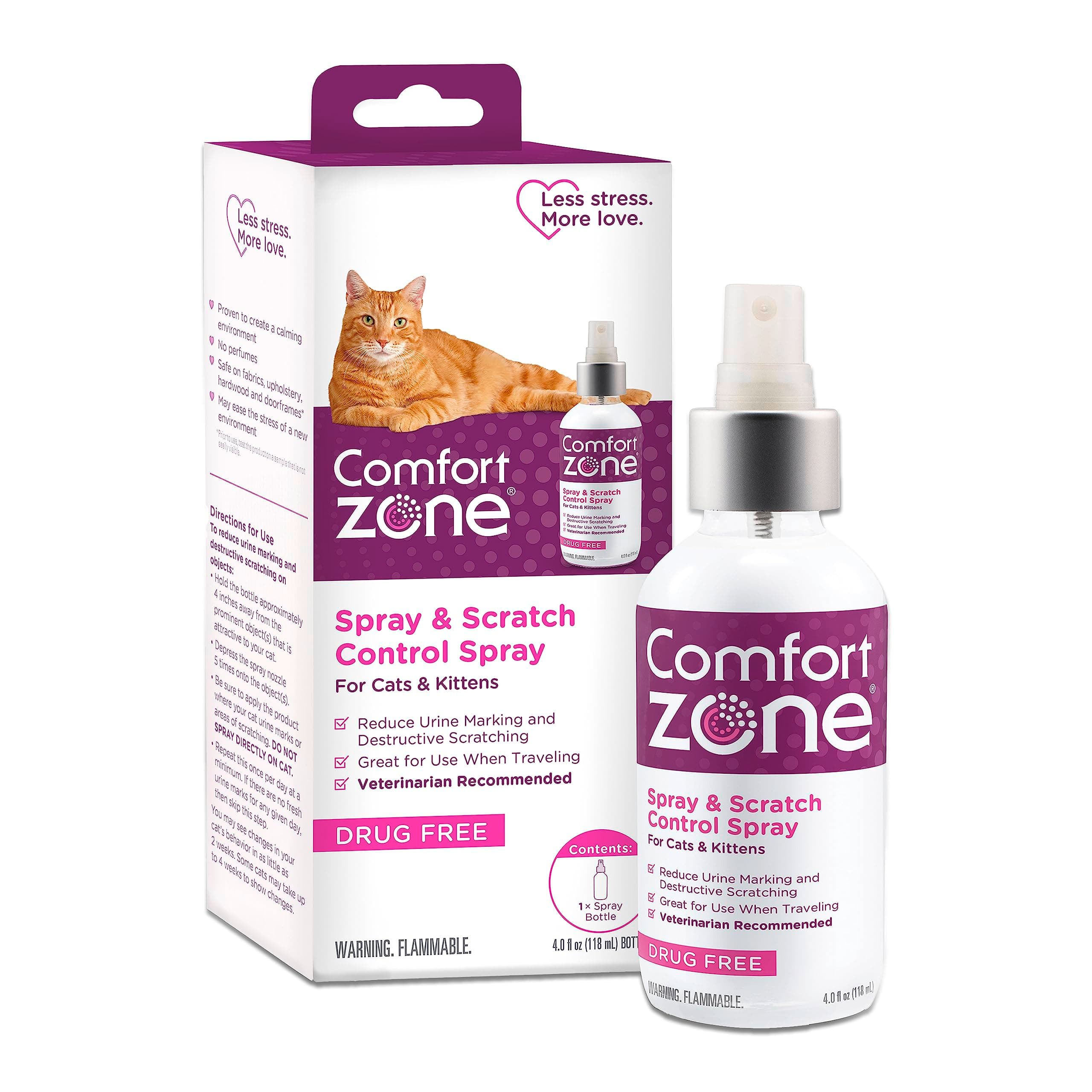 Comfort Zone Cat Calming Spray: Value Size (4 oz)