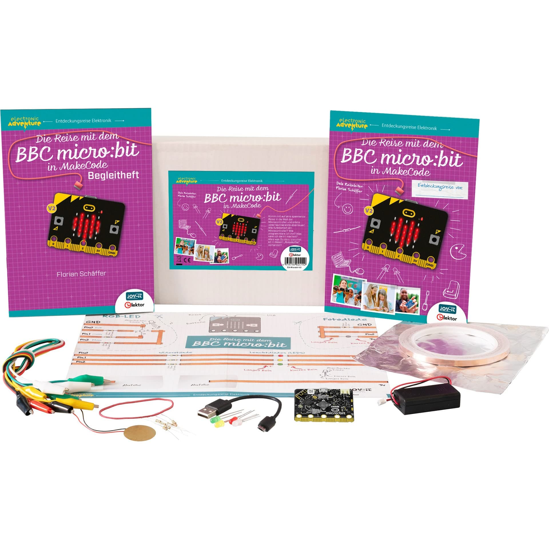 Joy-itElectronic Adventure Die Reise mit dem Micro:bit V2 Crafts, Electrical Circuits, EL