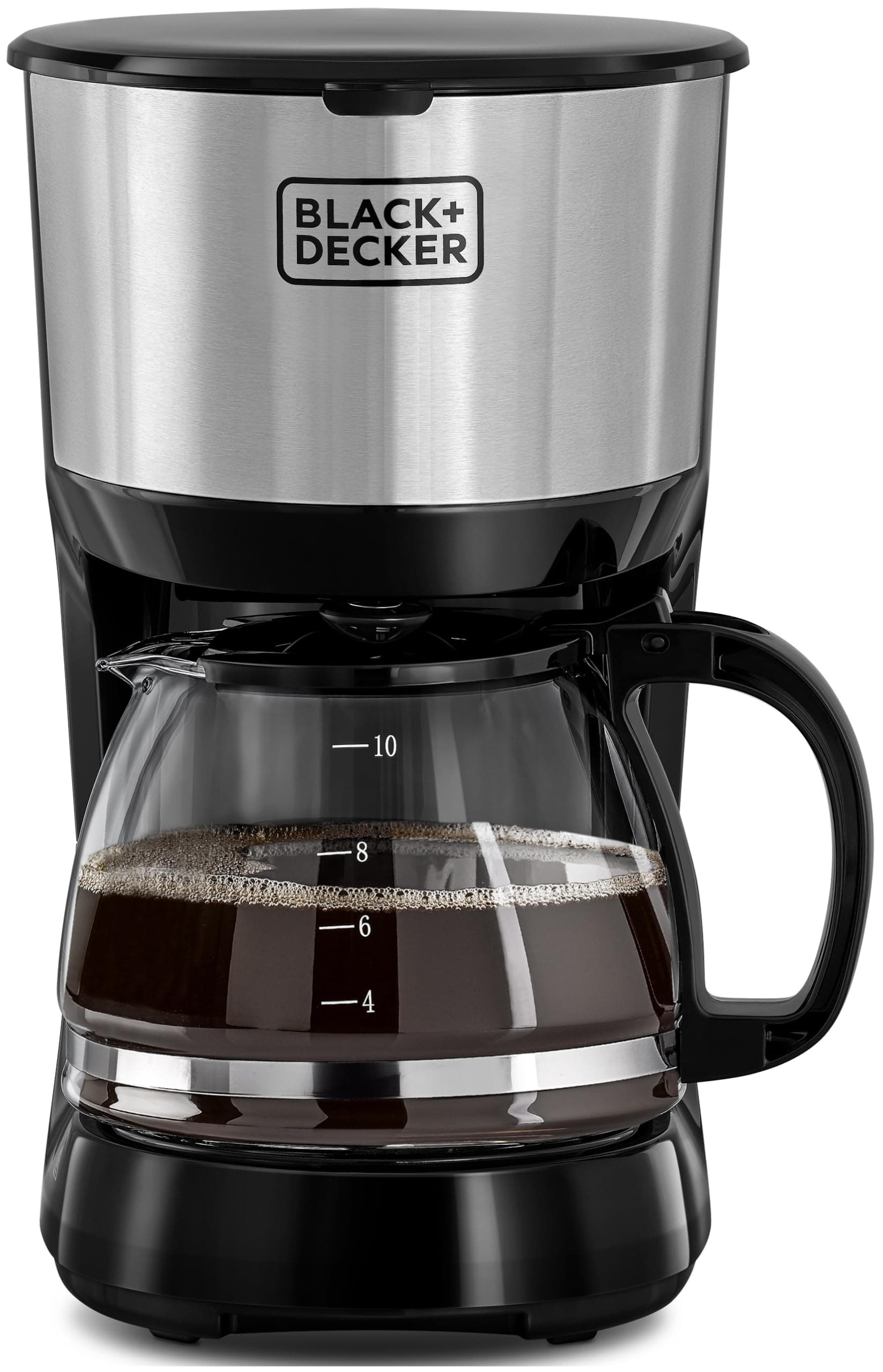 750W 10 Cup Coffee Maker/Coffee Machine With Glass Carafe For Drip Coffee, Silver/Black - Dcm750S-B5, 2 Years Warranty