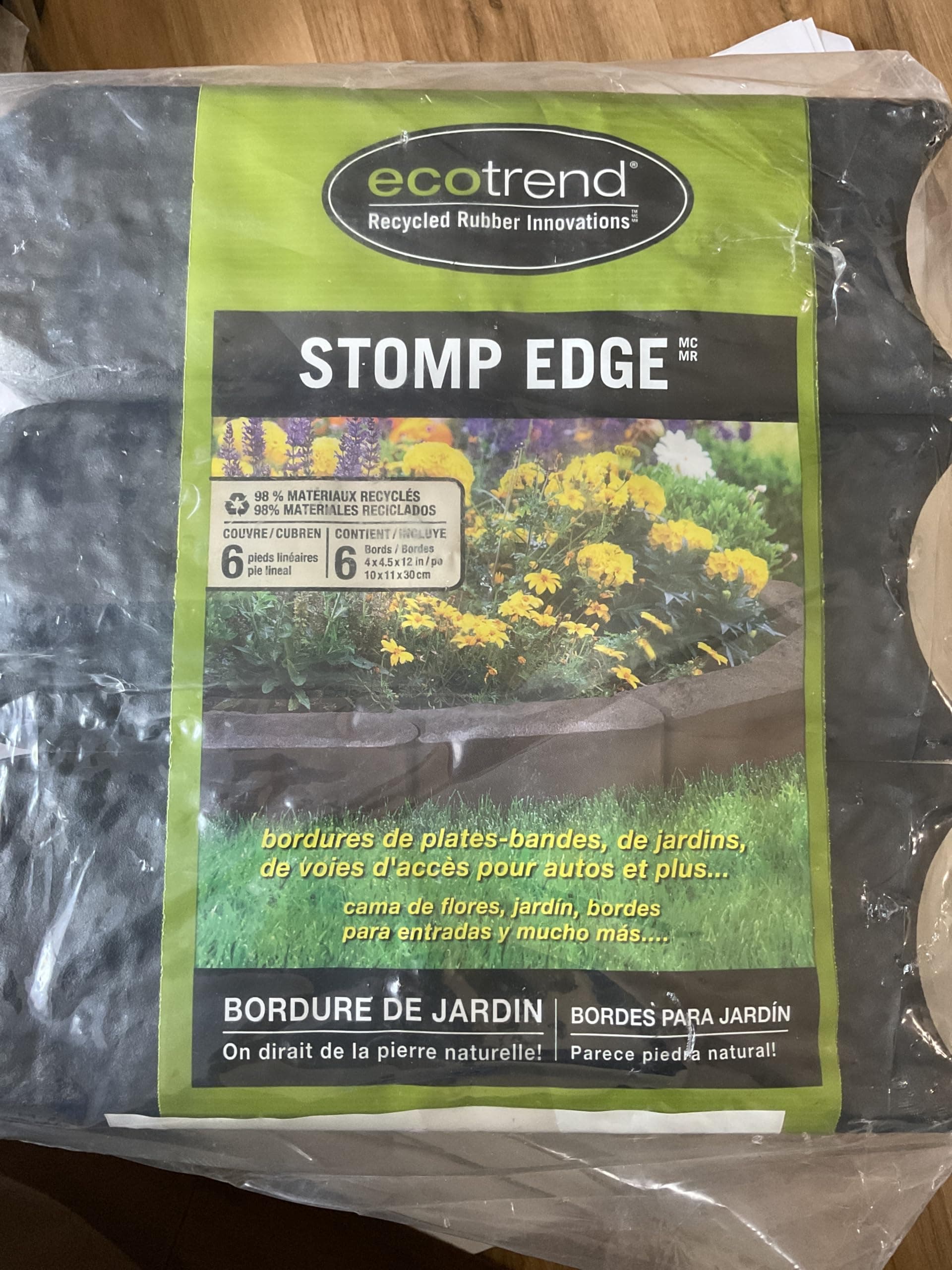 12 in. x 4 in. Stomp Edge Slate (6-Pack)