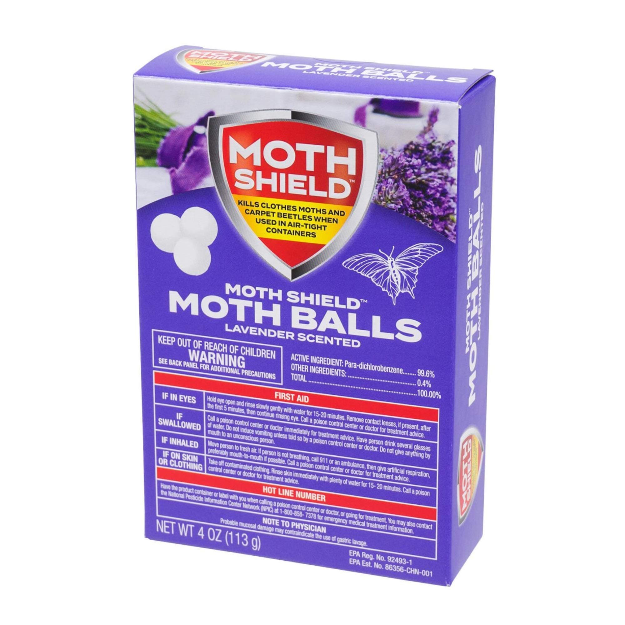 Moth Shield Moth Balls 4oz Pack Purple