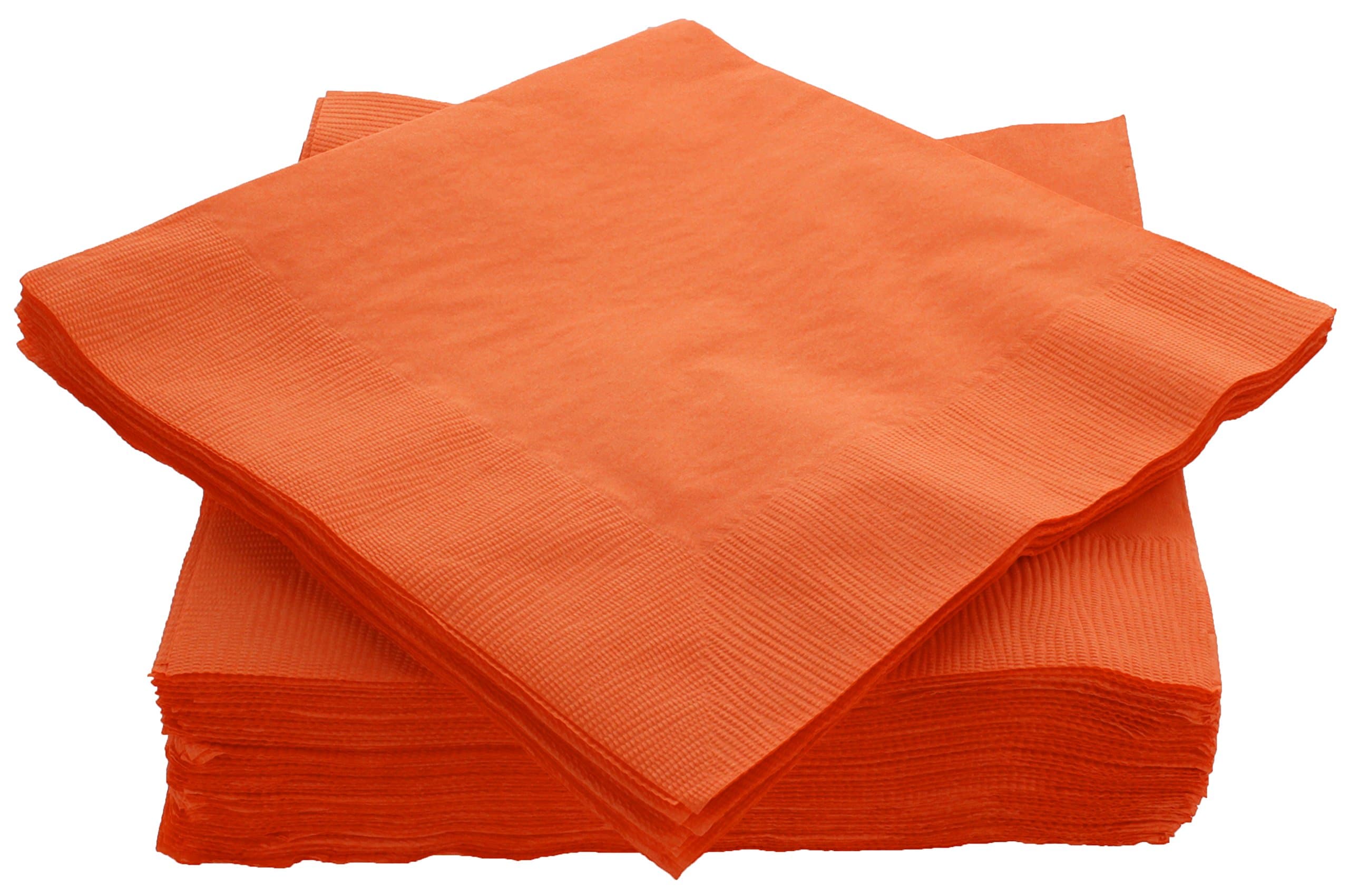 Big Party Pack 40 Count Orange Dinner Napkins Tableware- Ideal for Wedding, Party, Birthday, Dinner, Lunch, Cocktails. (7” x 7”)
