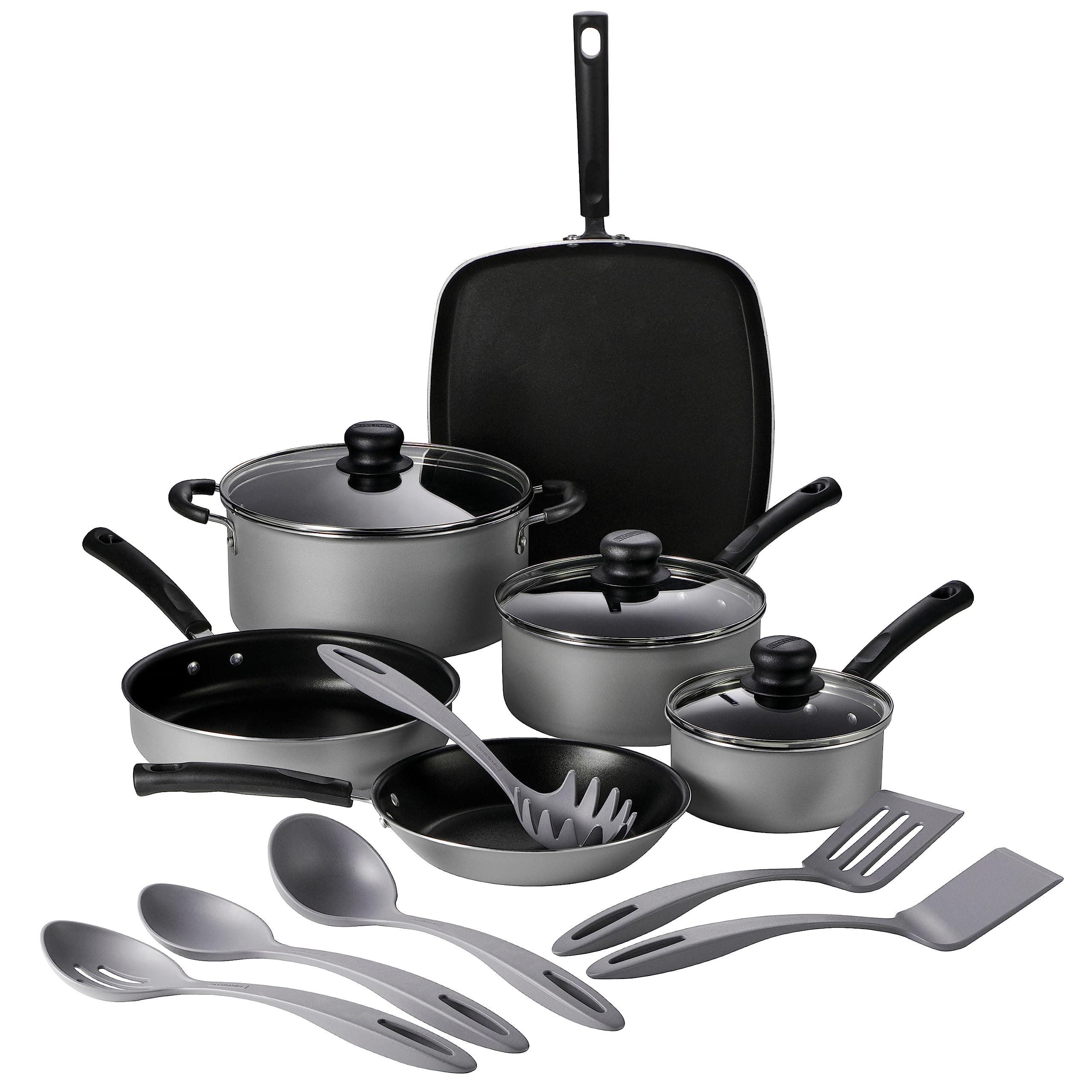 Primaware 15 pc Nonstick Cookware Set - Silver